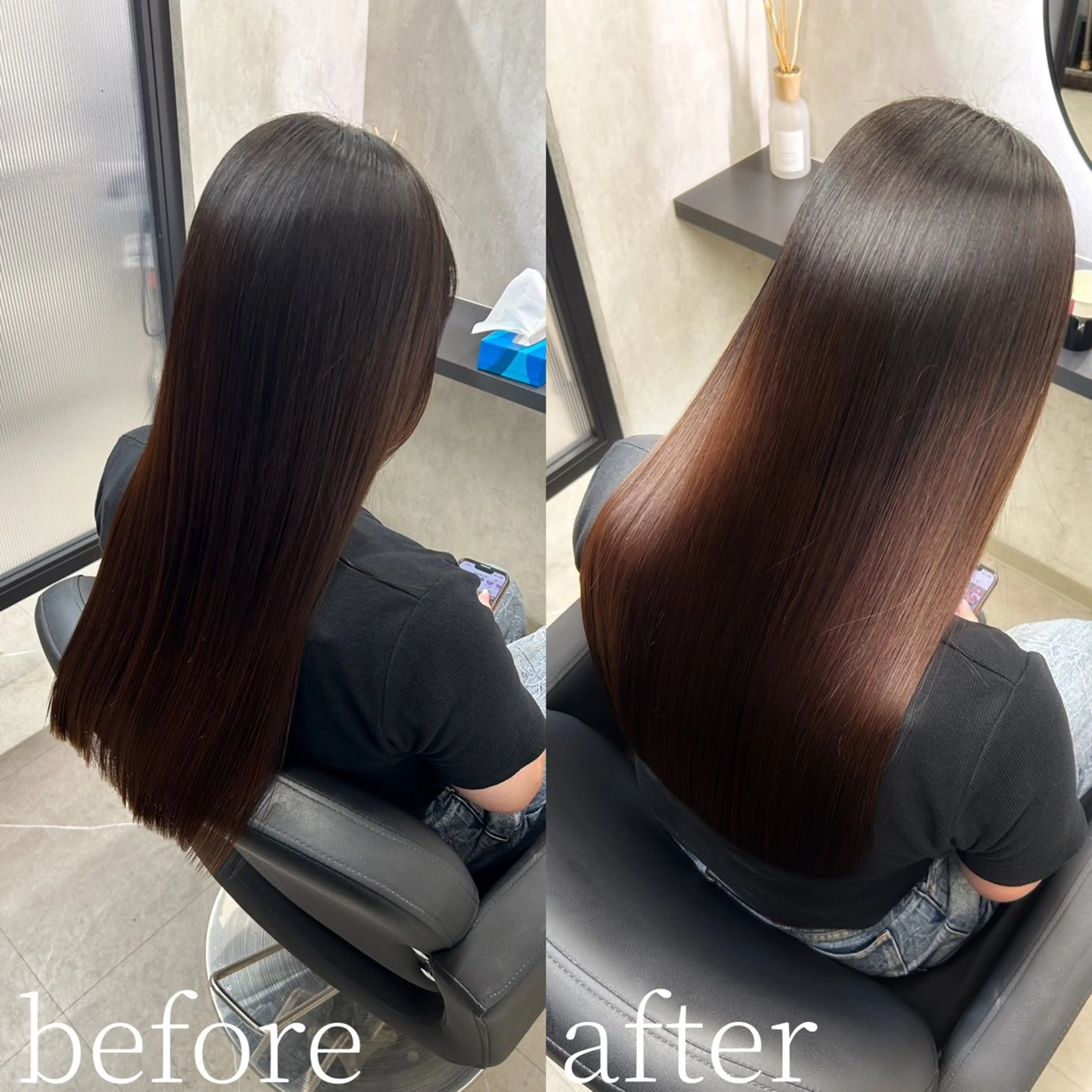 ロング 髪質改善 韓国風ヘア ロング 縮毛矯正 新宿/美髪矯正 髪質改善/韓国風山本のヘアスタイル