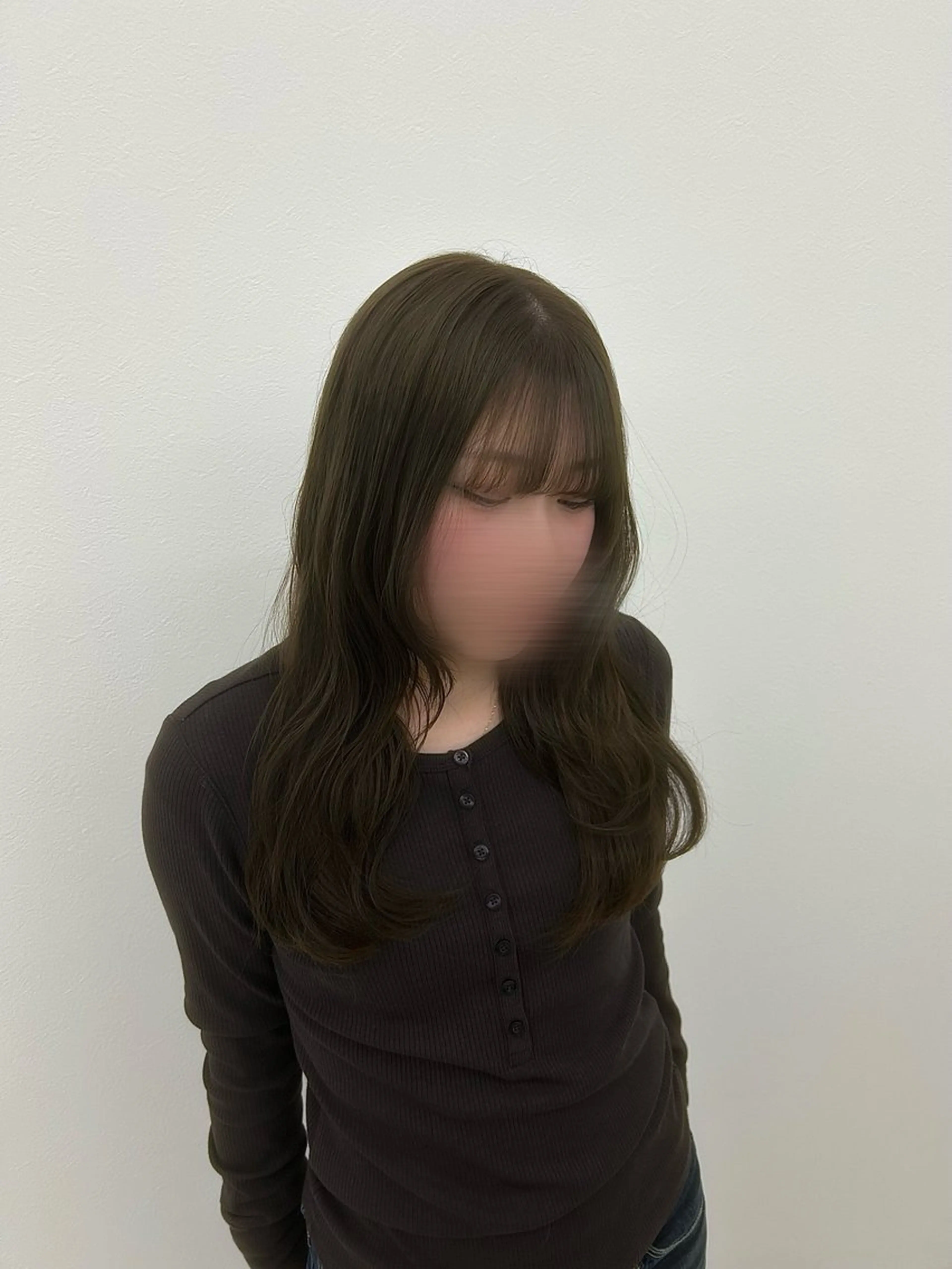 ロング カラー カット ヘアカラー トリートメント 田辺 愛莉のヘアスタイル