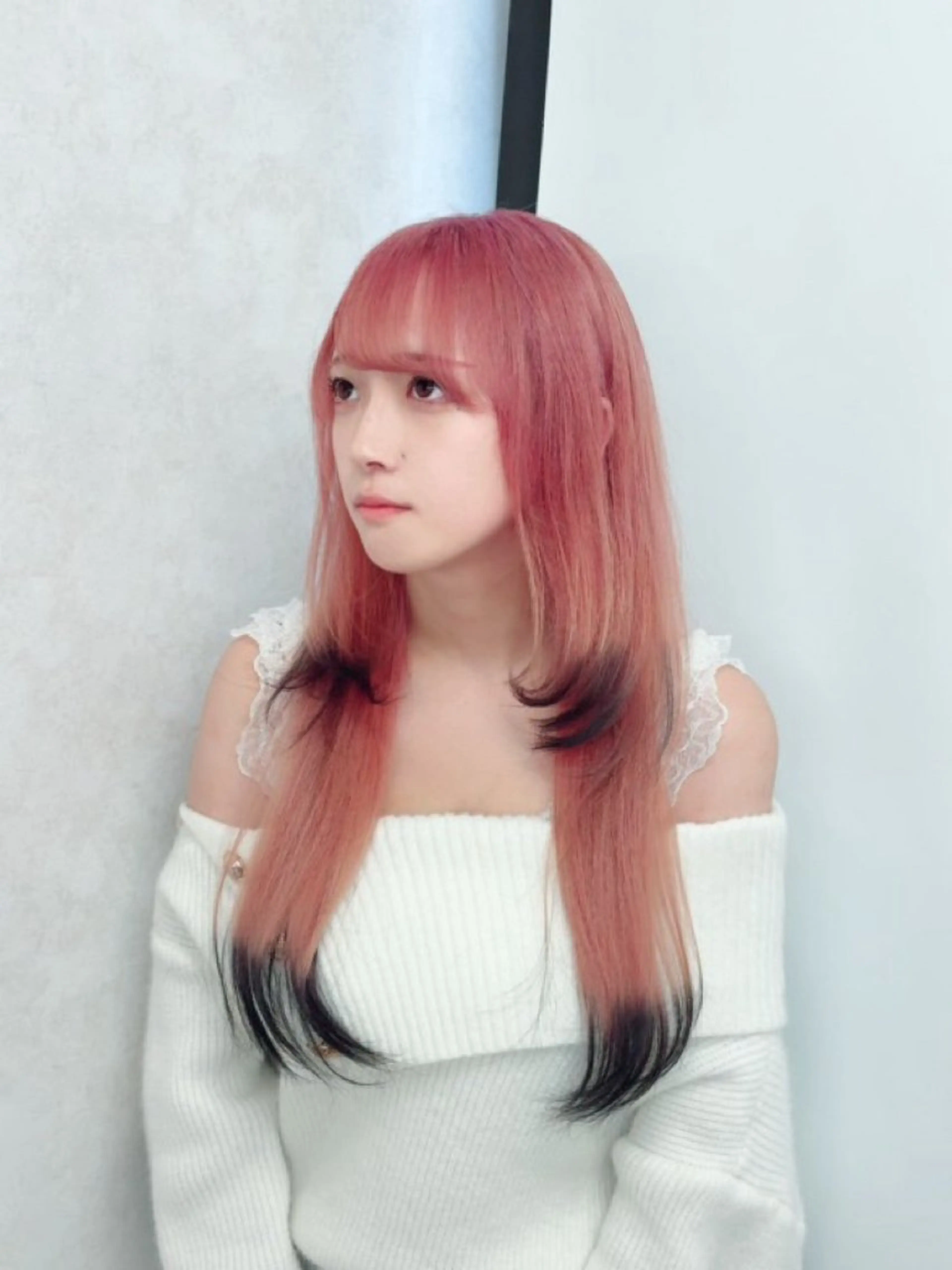 カラー 黒髪 ピンクカラー ヘアカラー ✨透明感カラー✨ 大和のヘアスタイル