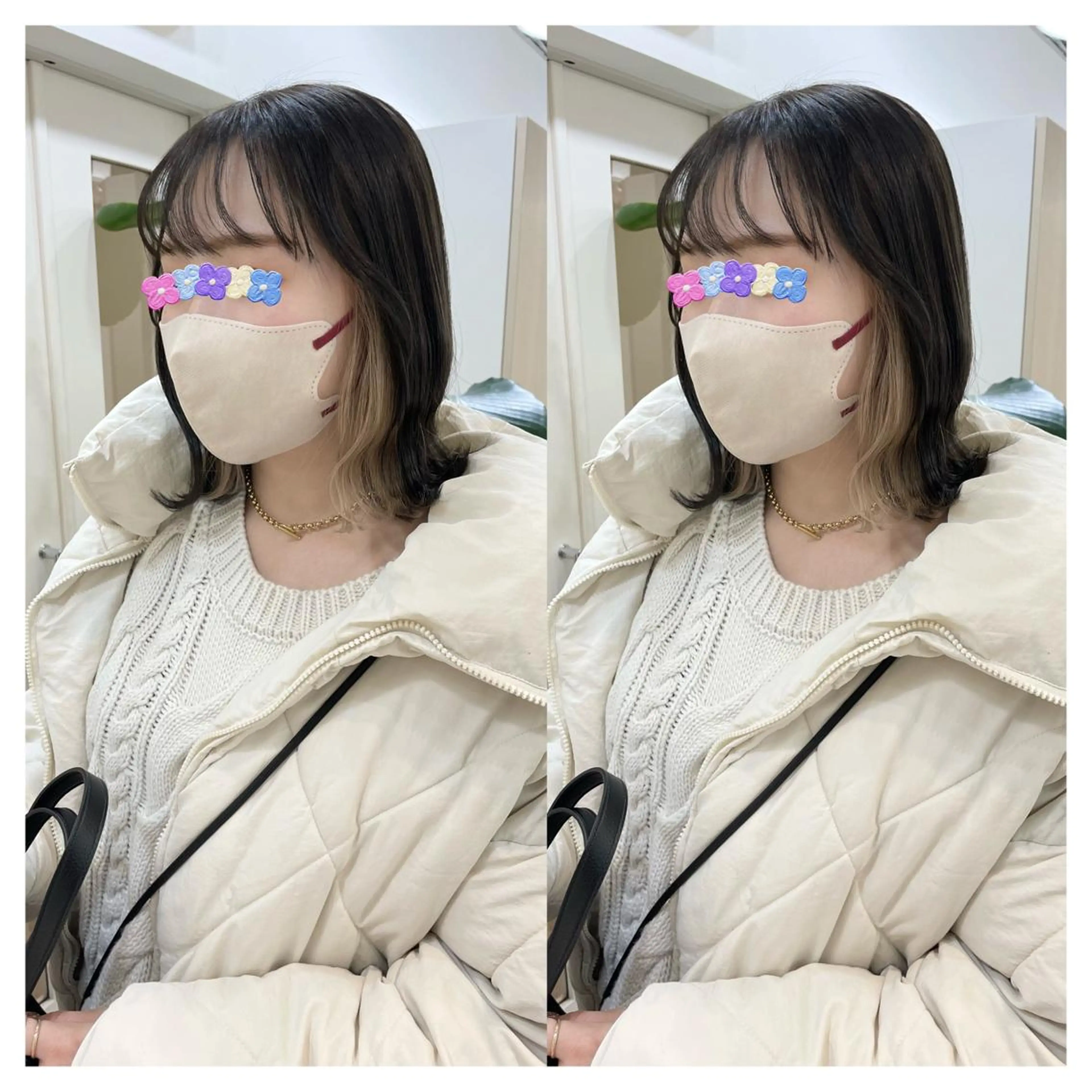 ミディアム カラー カット ヘアカラー トリートメント 村山 茉衣のヘアスタイル