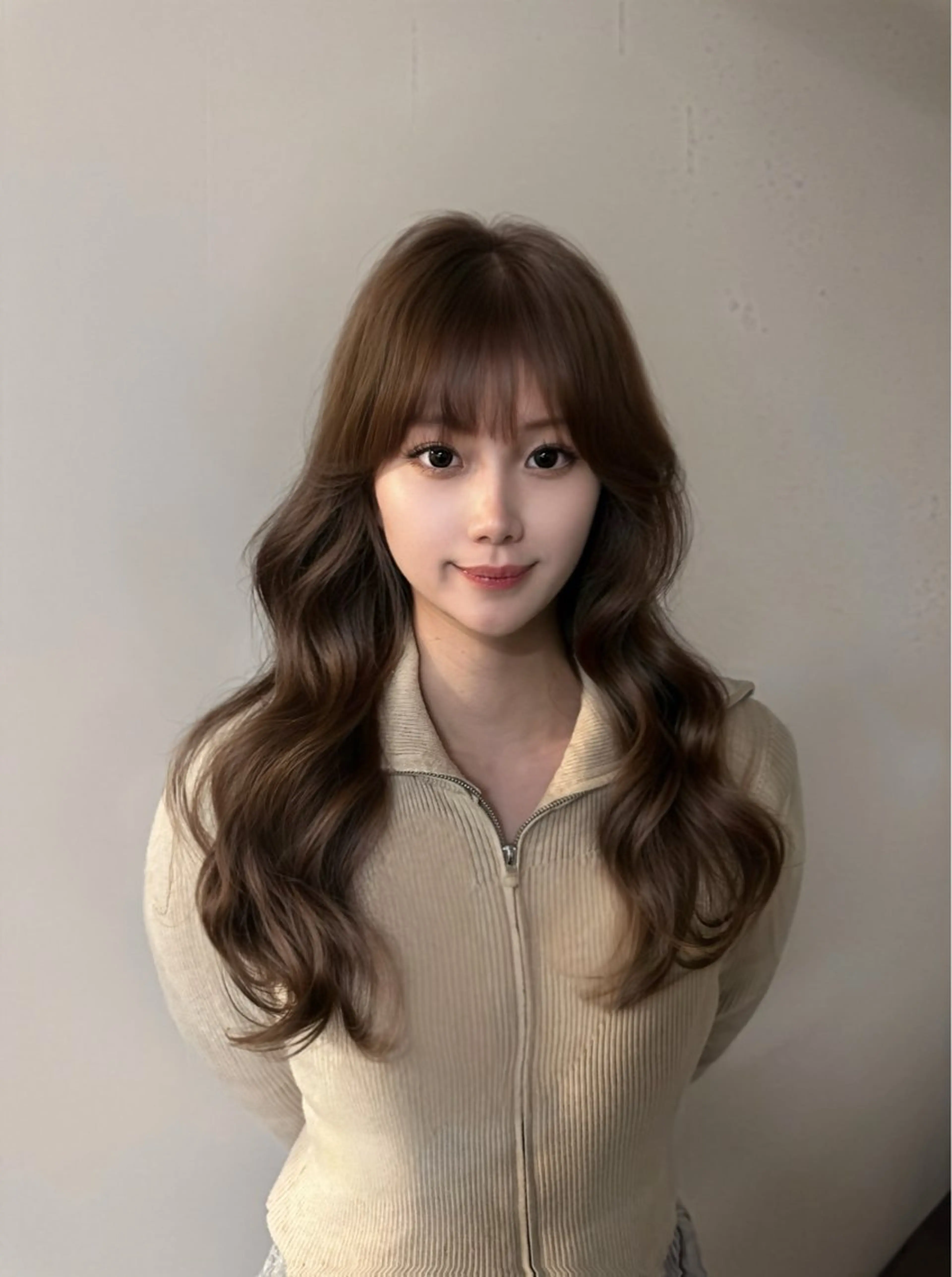 ロング 中嶋蓮 透明感カラー韓国ヘアのヘアスタイル