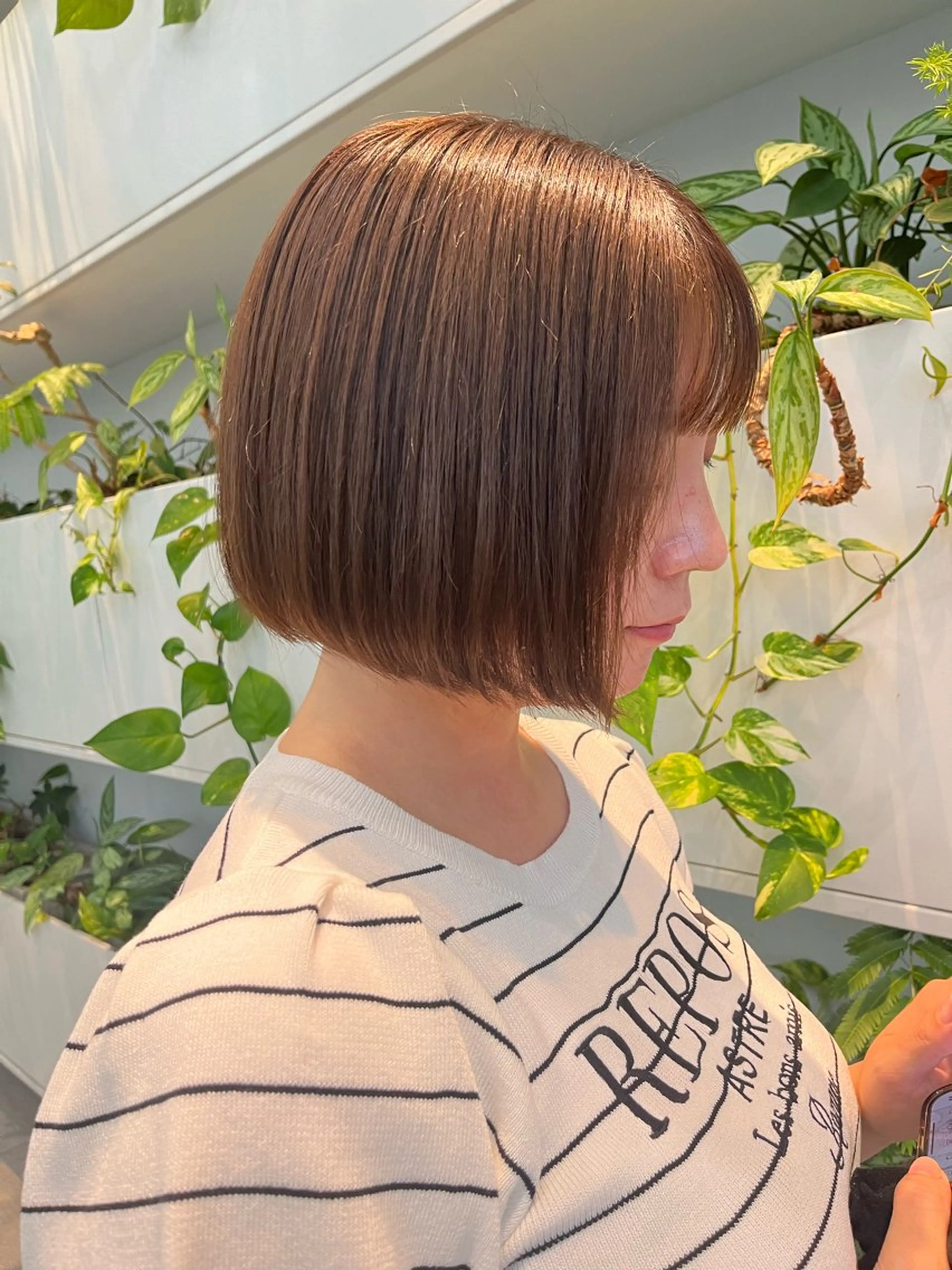 ショート カラー つぼみ/パーマ ／レイヤー／ボブのヘアスタイル