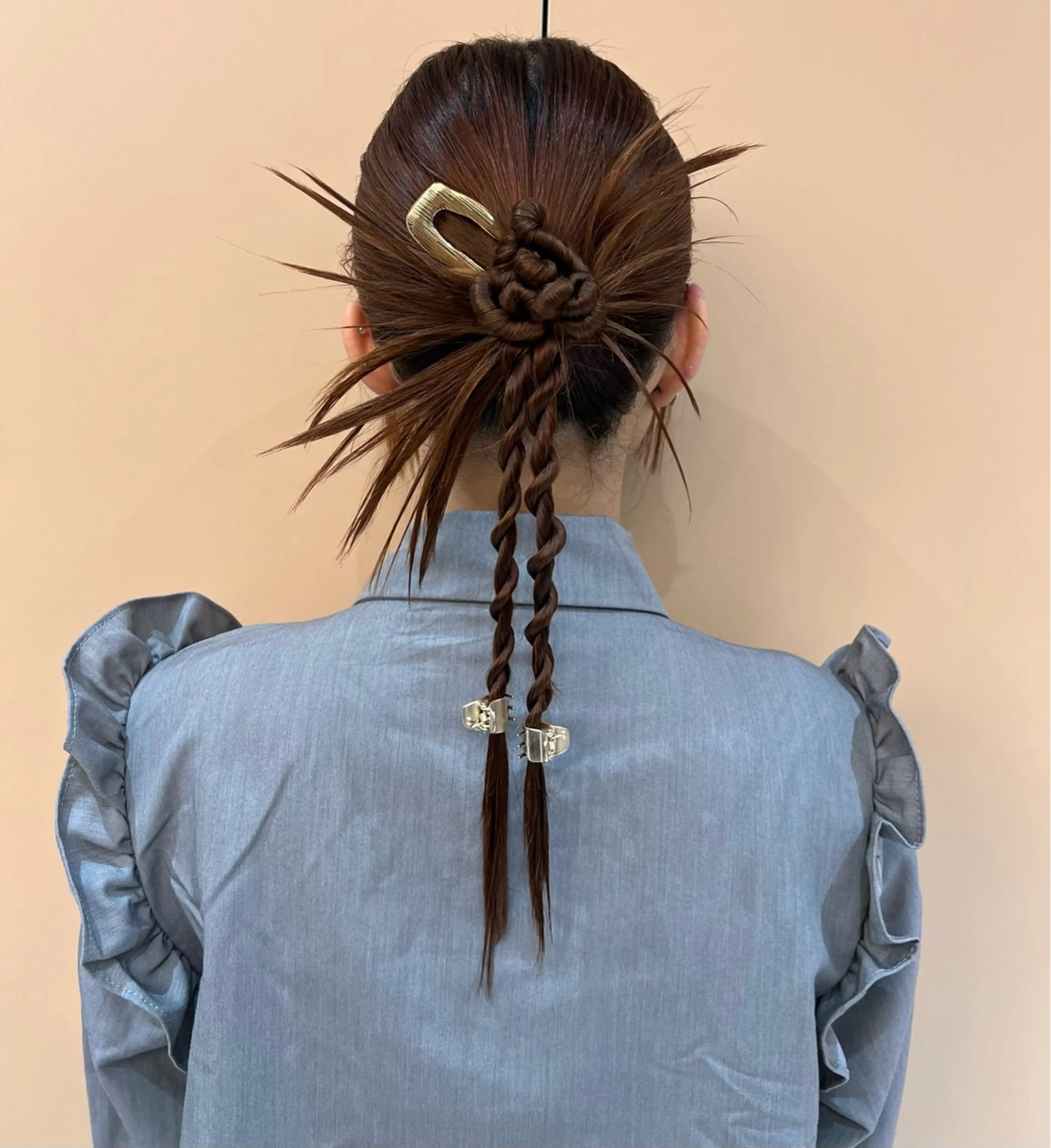 セミロング カラー ヘアアレンジ ヘアセット ✨カチモリ✨レイヤー 韓国ヘア🇰🇷ゆいのヘアスタイル