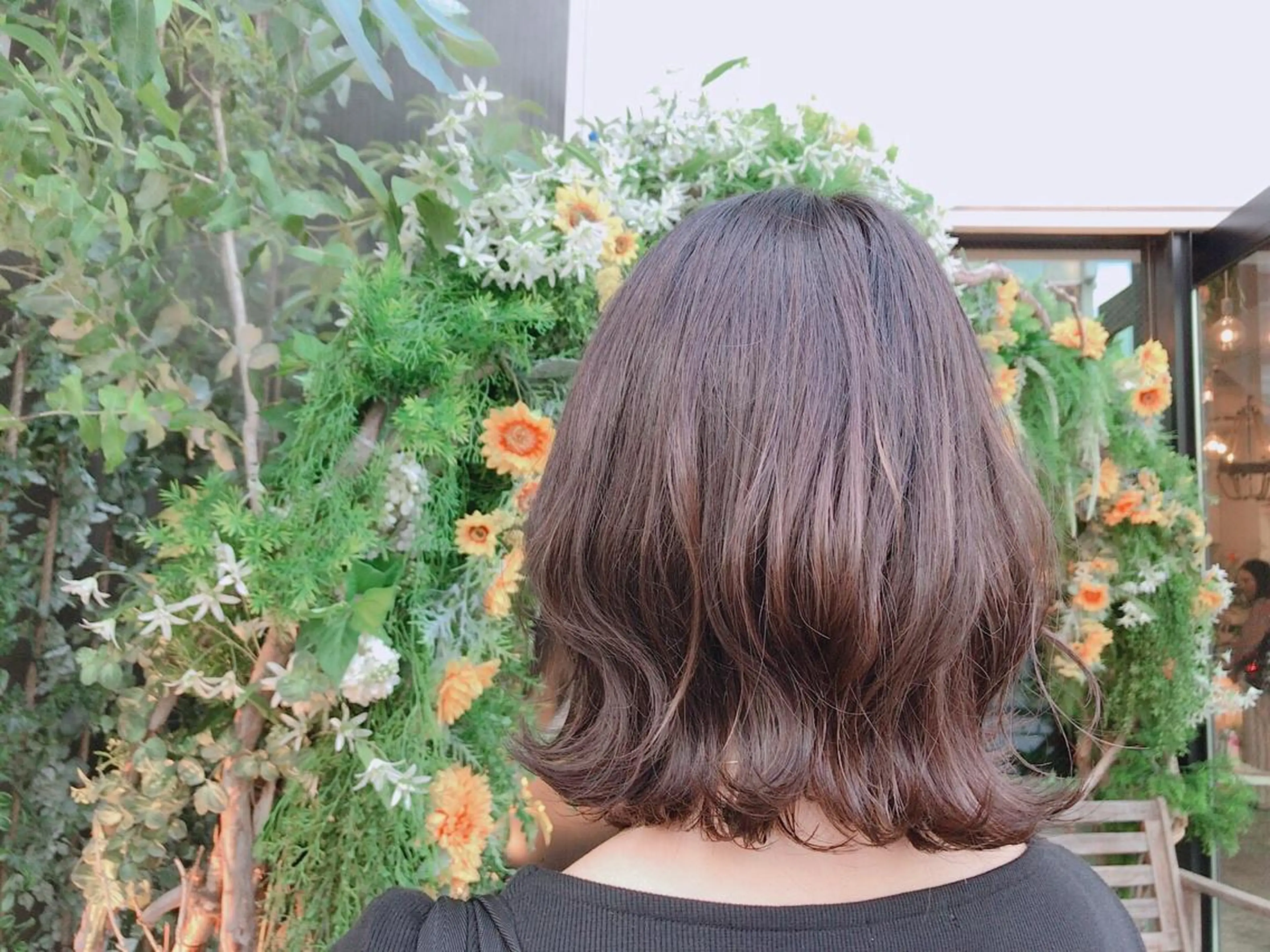 ミディアム カラー ヘアアレンジ アッシュ GO TODAY SHAiRE SALON所属・透明感カラー🤎 ゆりのヘアスタイル