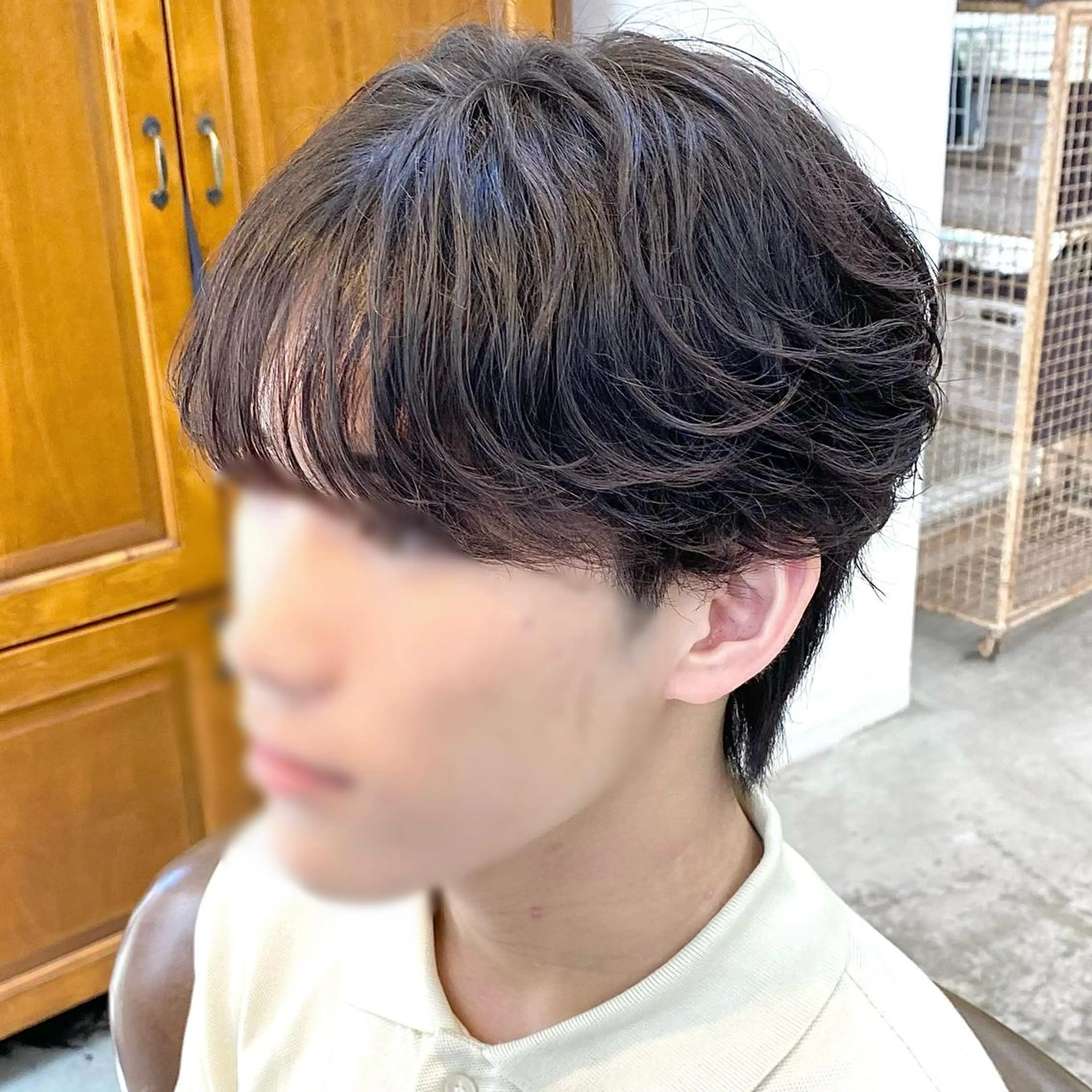 パーマ メンズ マッシュ メンズパーマ カット パーマ Vicke所属・メンズ専門/韓国風 ❤️‍🔥吉野あいかのヘアスタイル