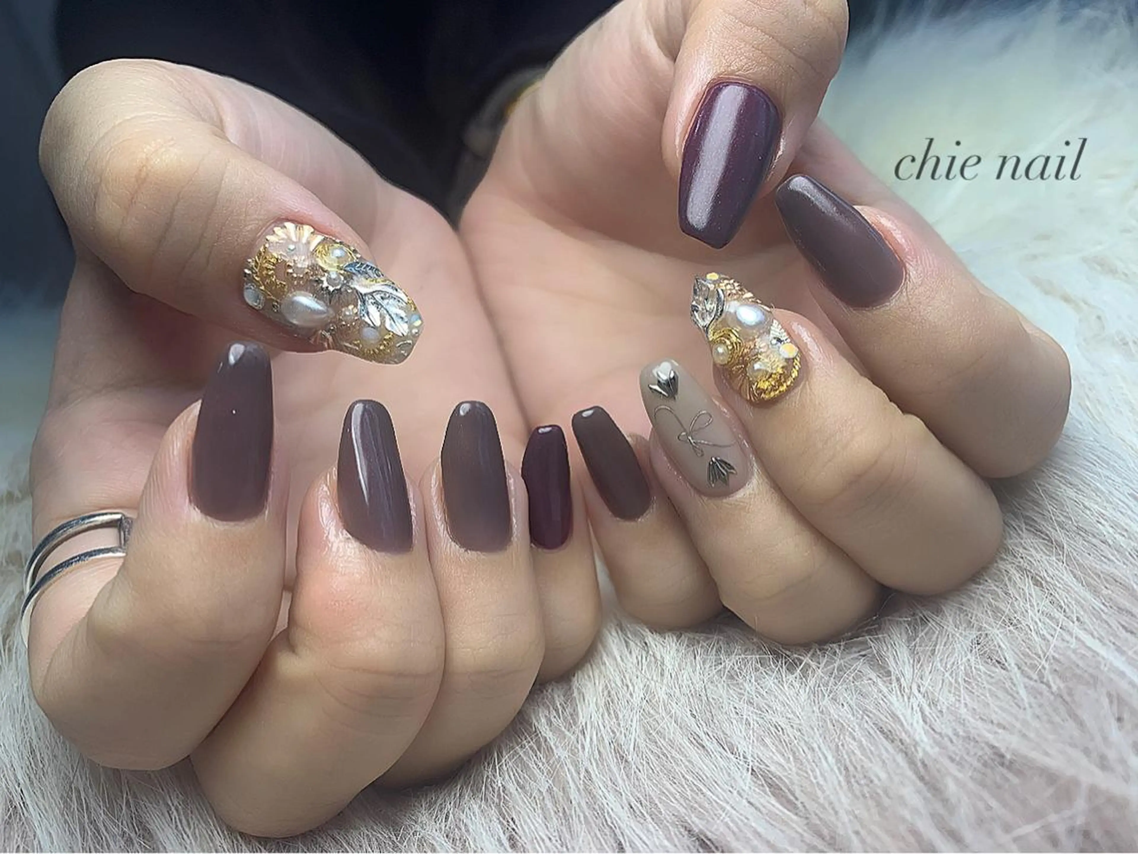 ネイル ゴージャス ラメ(グリッター) ワンカラーネイル パープル 森ノ宮❤︎ chieのネイルデザイン