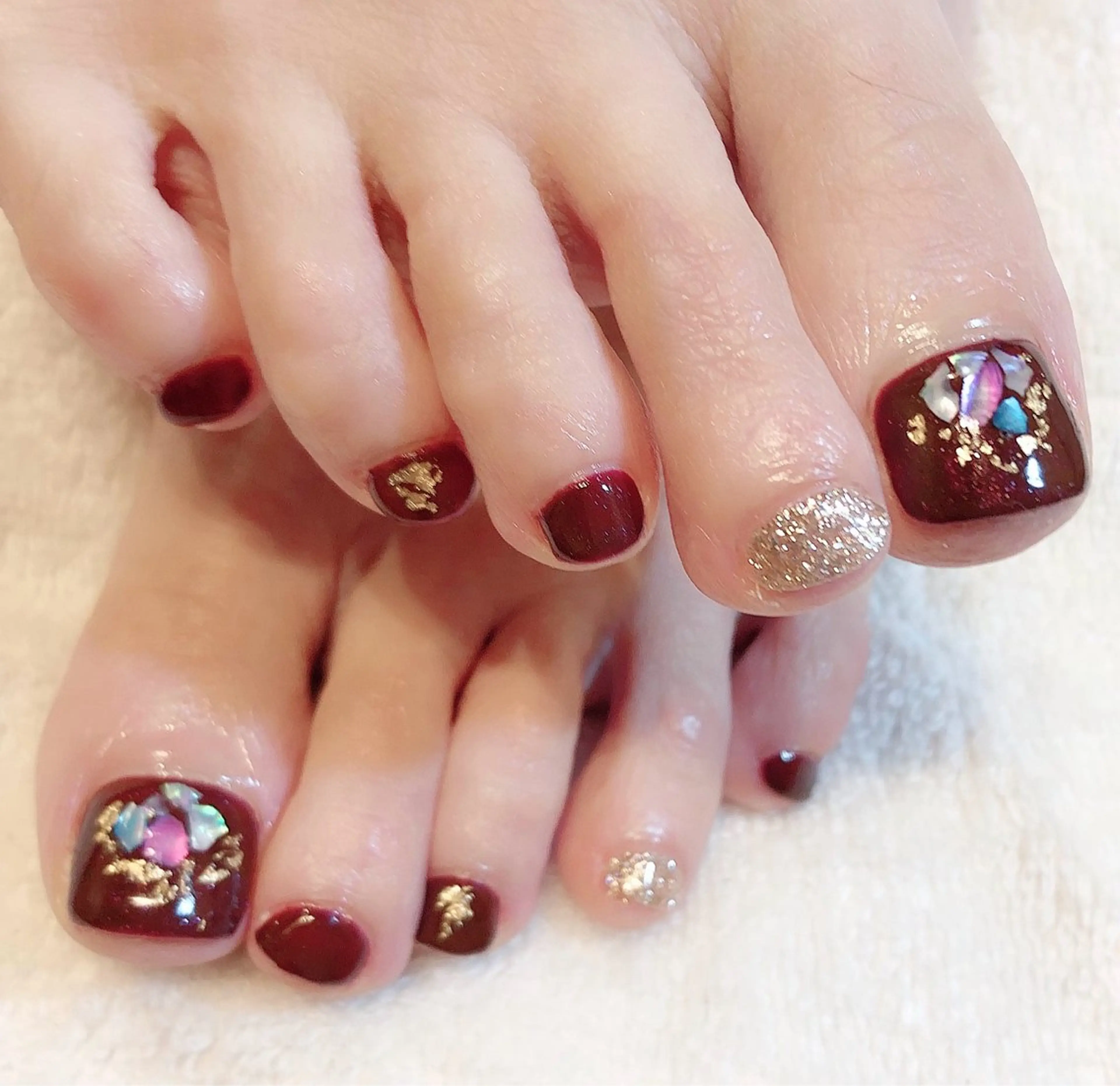 ≪フットネイル≫定額　親指アートの写真