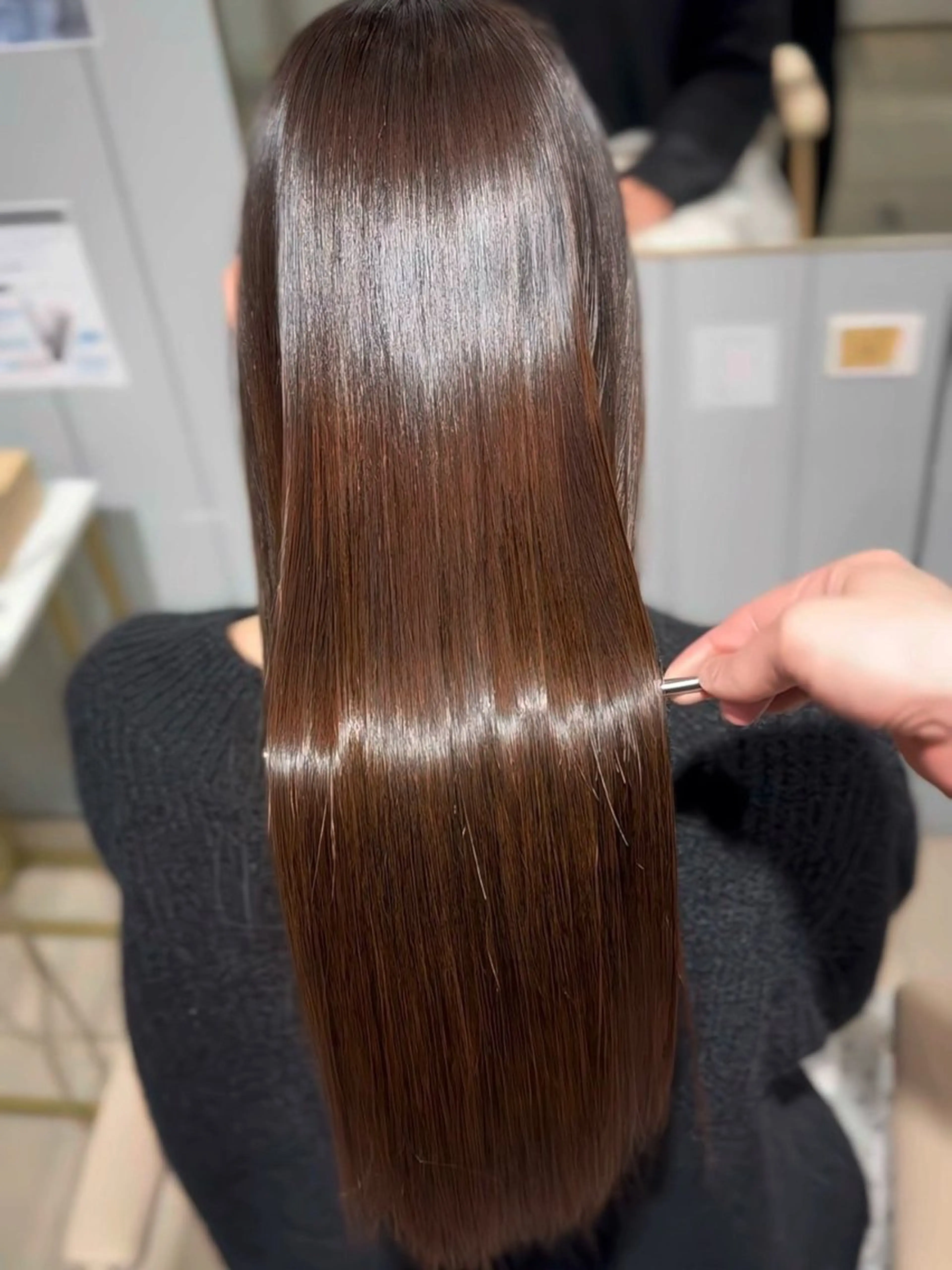 ロング ナカオ/酸性縮毛矯正 髪質改善/レイヤー/のヘアスタイル