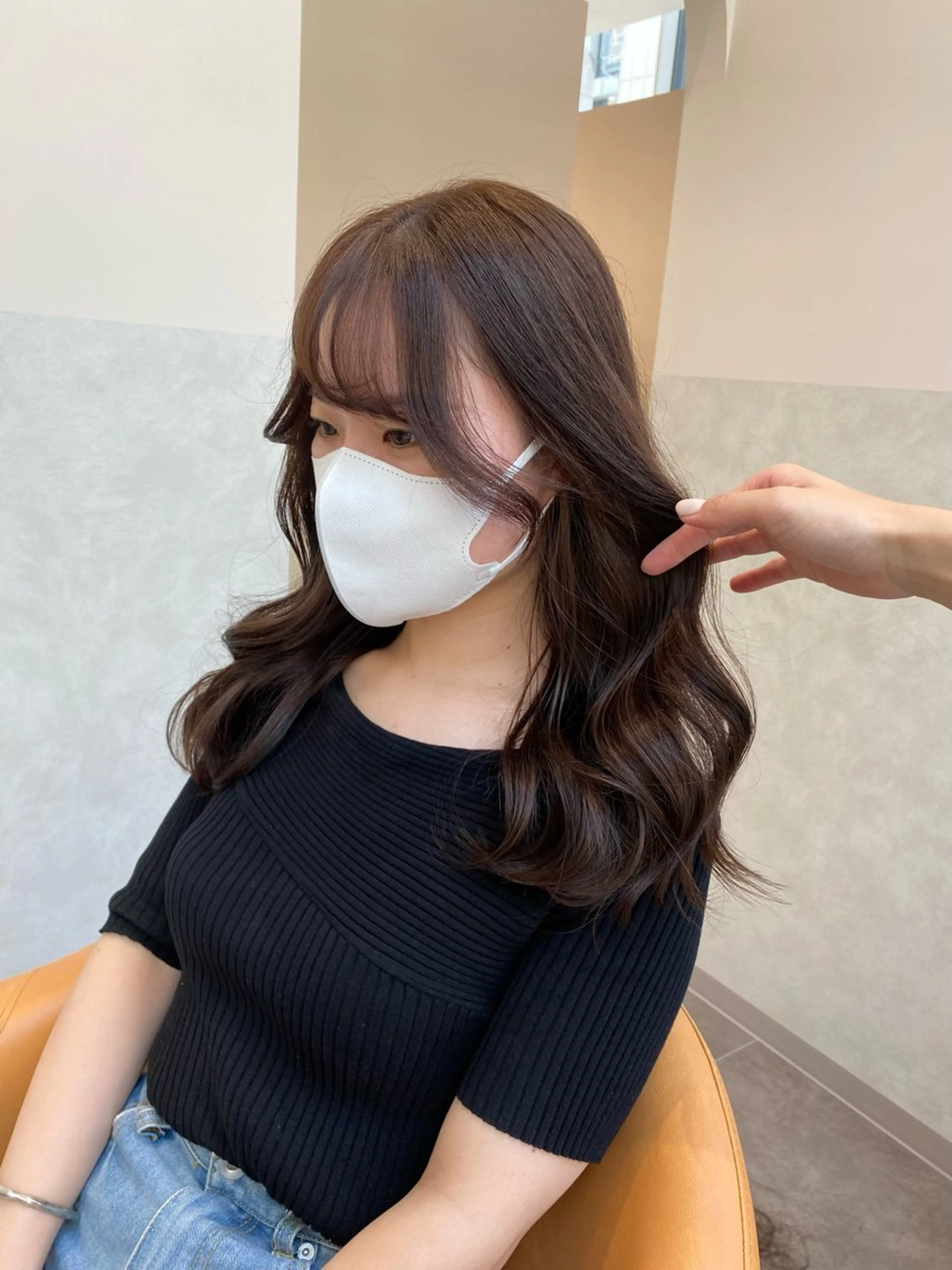 セミロング カラー 韓国ヘア🇰🇷 トヨキトキコのヘアスタイル