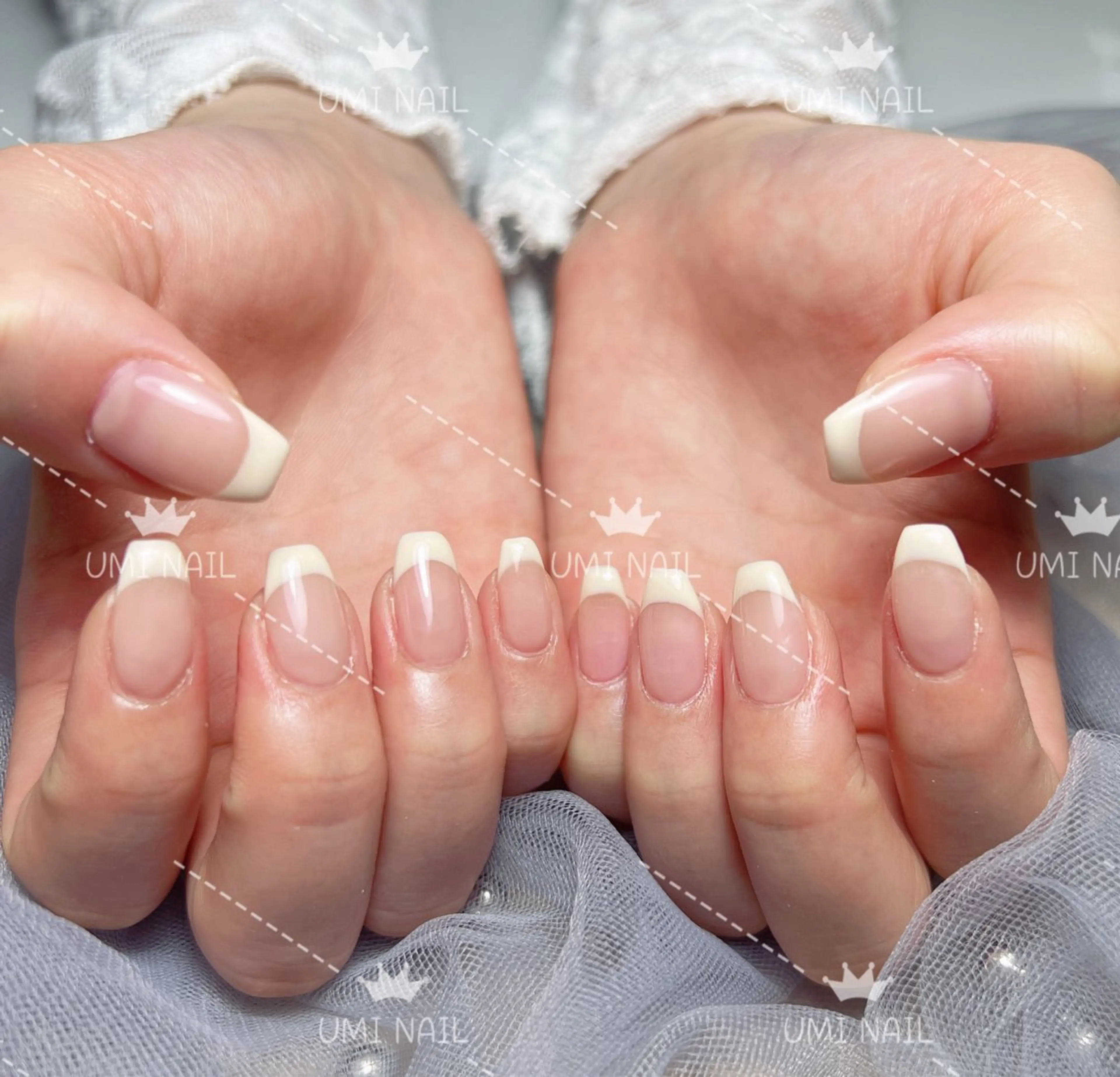 🎀【Hand】スカルプ長さだし+フレンチ/マグネット/ミラー/オローラワンカラー11000🎀の写真