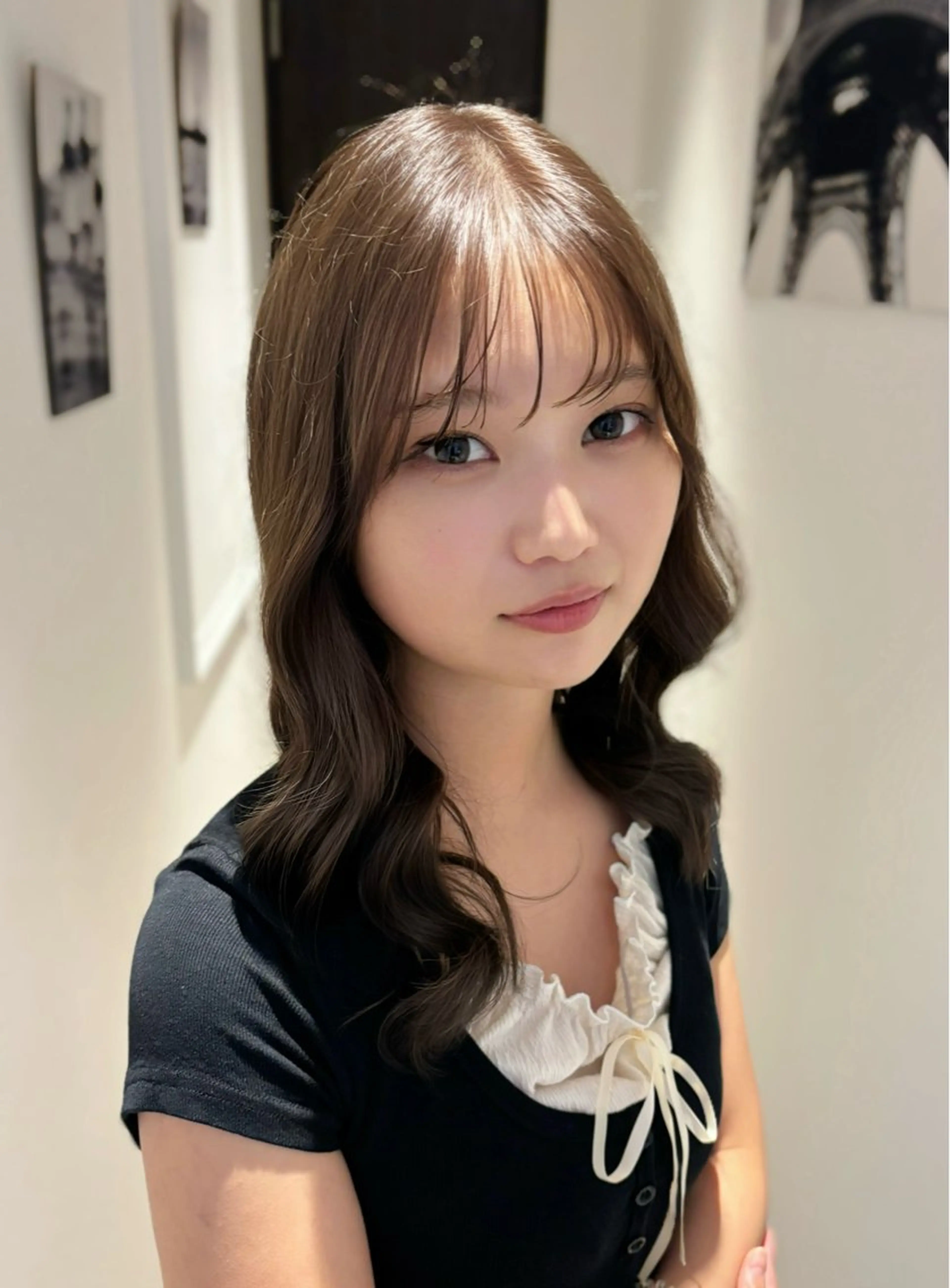 セミロング カラー カット ヘアカラー 🍒しの🍒 透明感カラー/カットのヘアスタイル