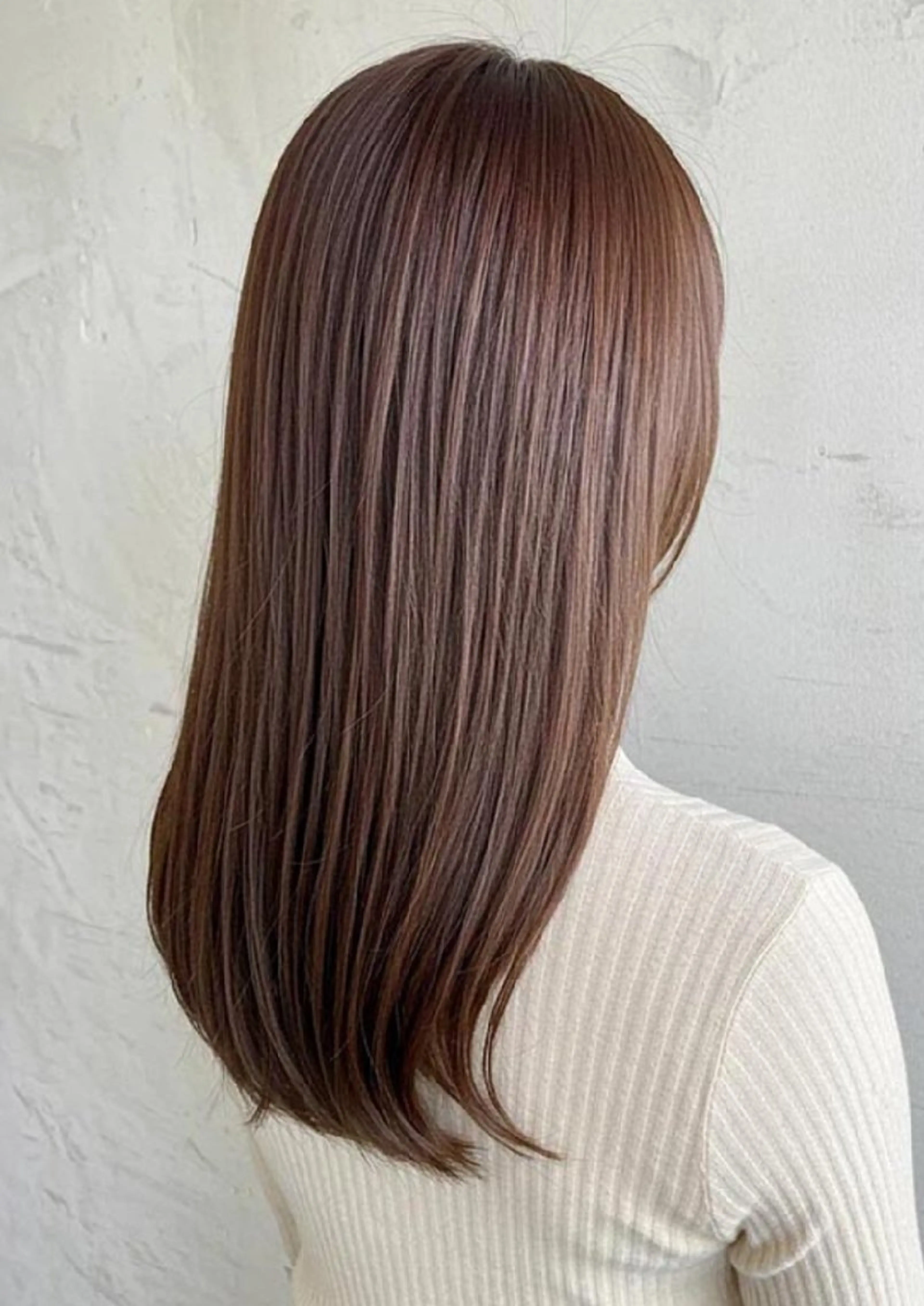 セミロング カラー パーマ カット ヘアカラー 縮毛矯正 トリートメント MOLLA 浅香山店所属・谷口ゆめ/縮毛矯正/ 大人女子/眉ワックスのヘアスタイル