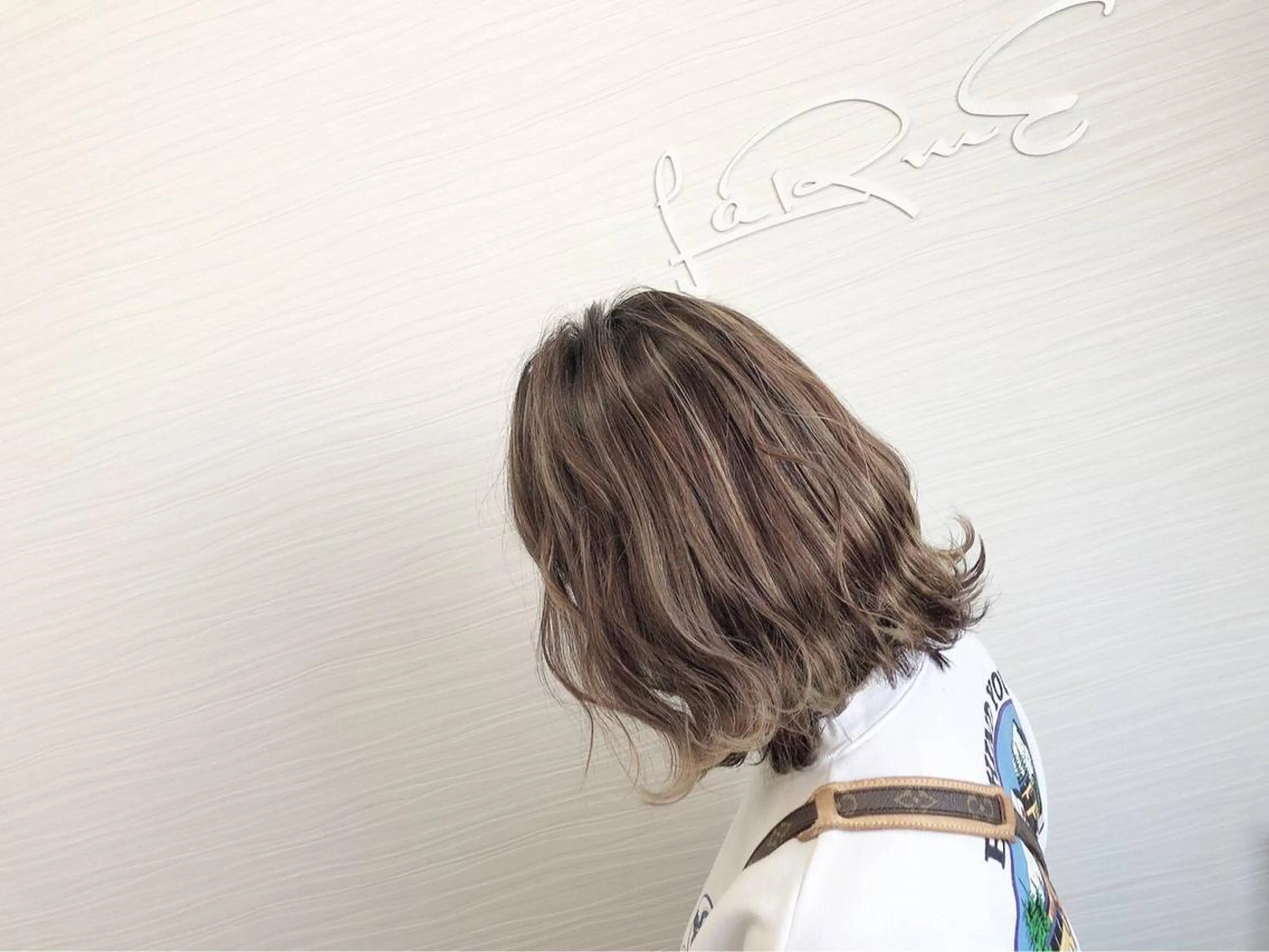 ミディアム カラー パーマ カット ヘアカラー LaRmE Ayumi.のヘアスタイル