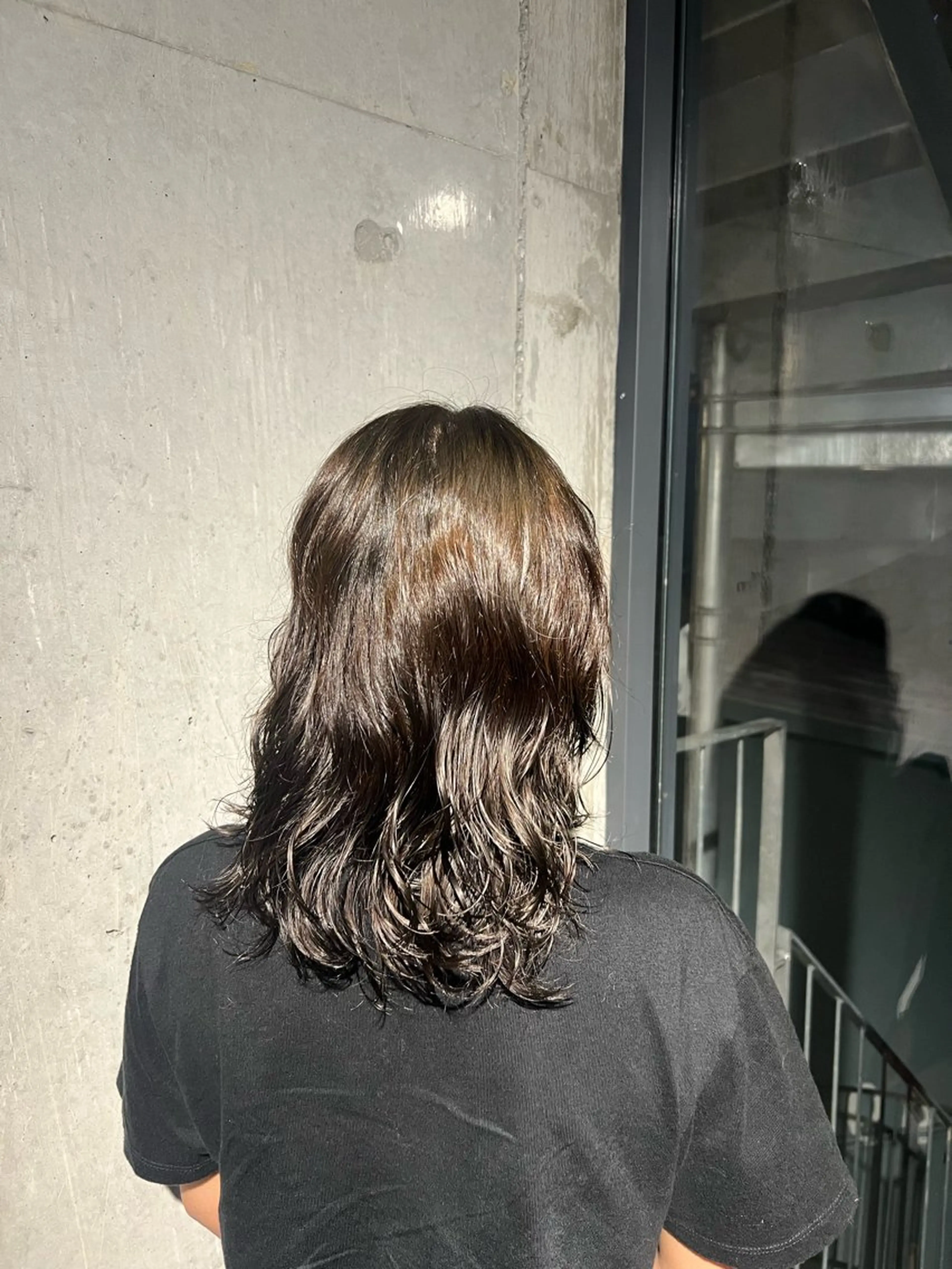 ミディアム カラー パーマ オリーブカラー ヘアカラー yuri/中目黒 /レイヤー/ボブのヘアスタイル