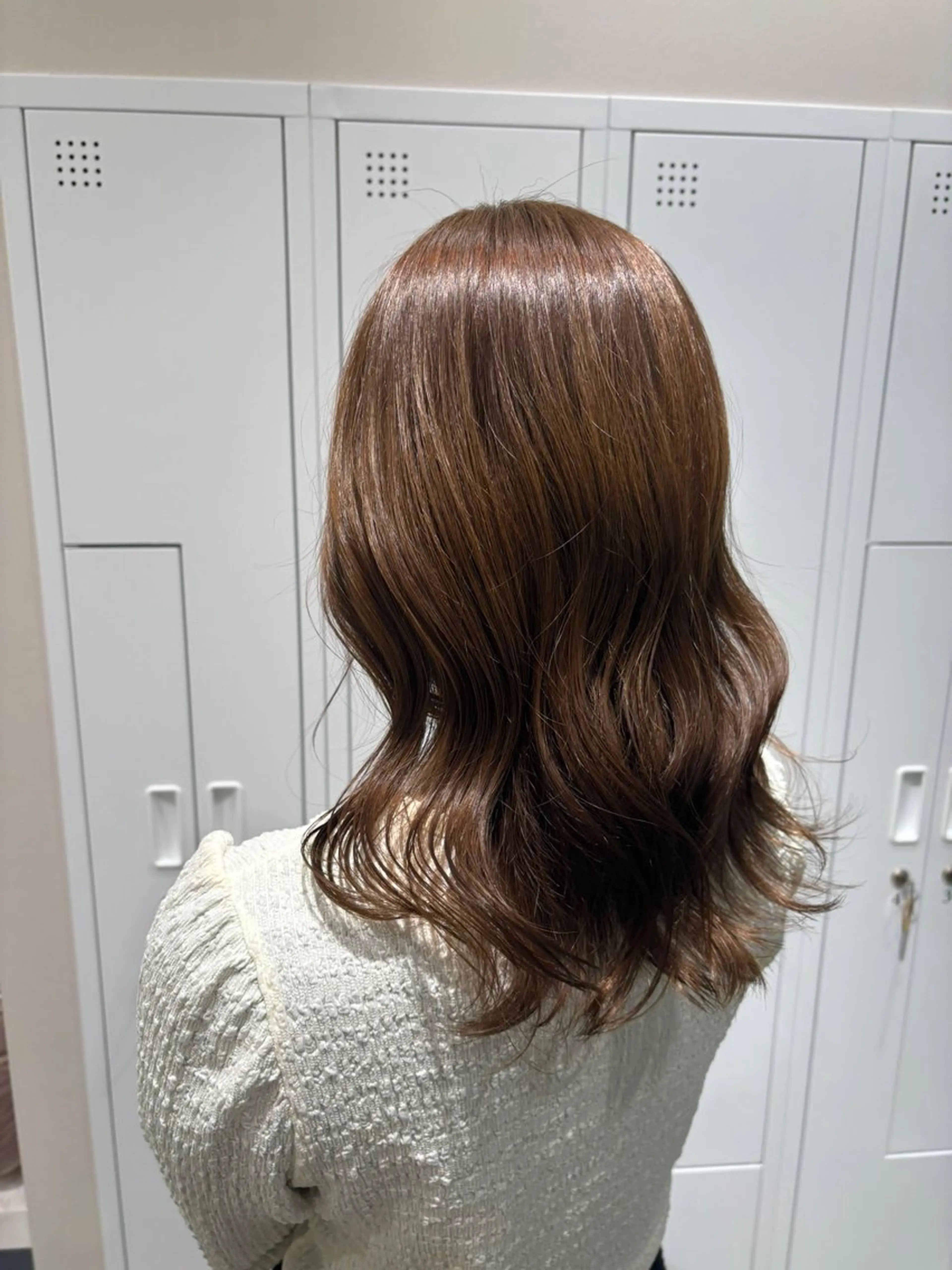 ミディアム ヘアカラー 武富 果音のヘアスタイル