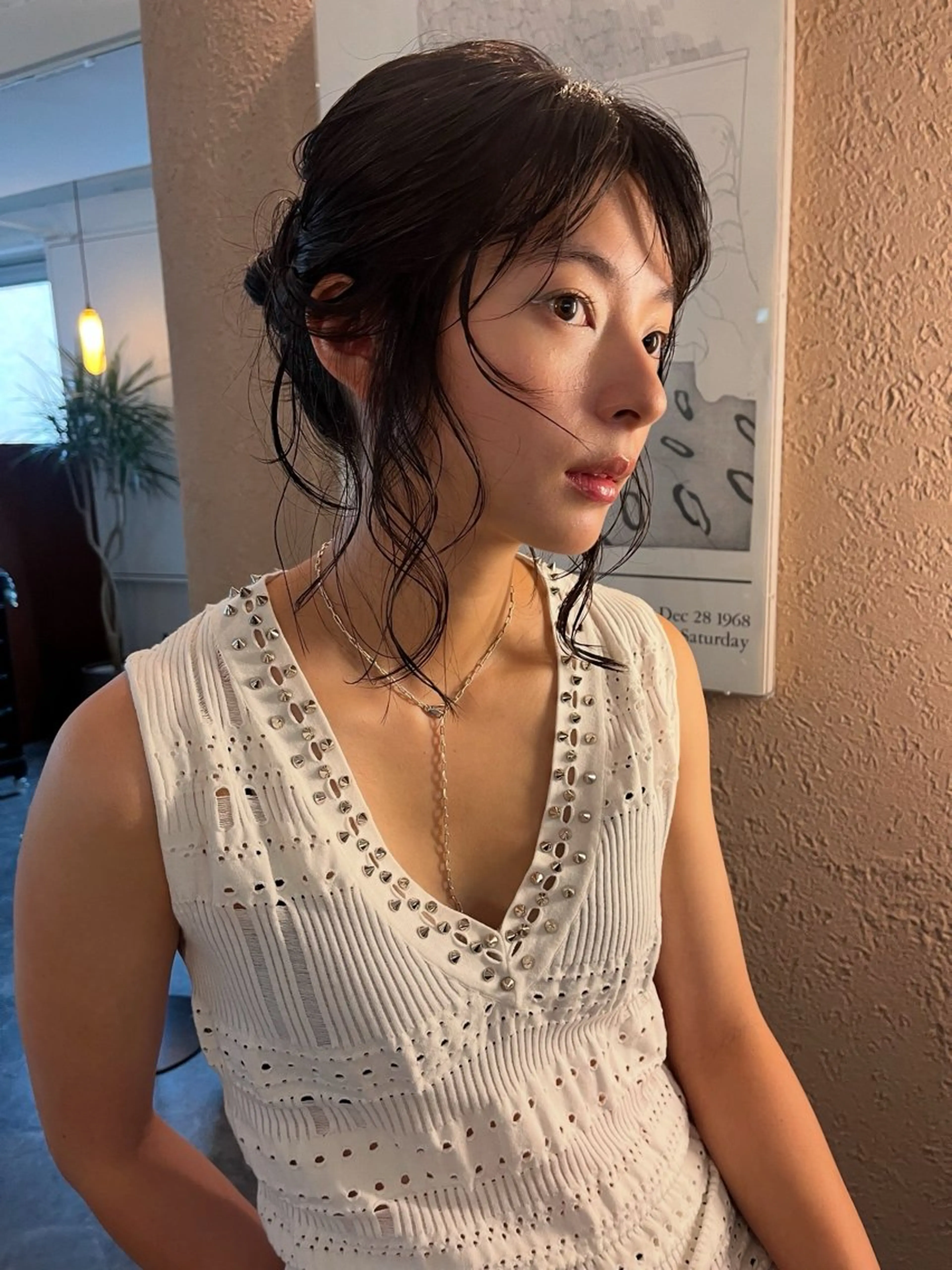 ミディアム ヘアアレンジ 撮影モデル レイヤー/ケアパーマ /ニュアンス/モードのヘアスタイル