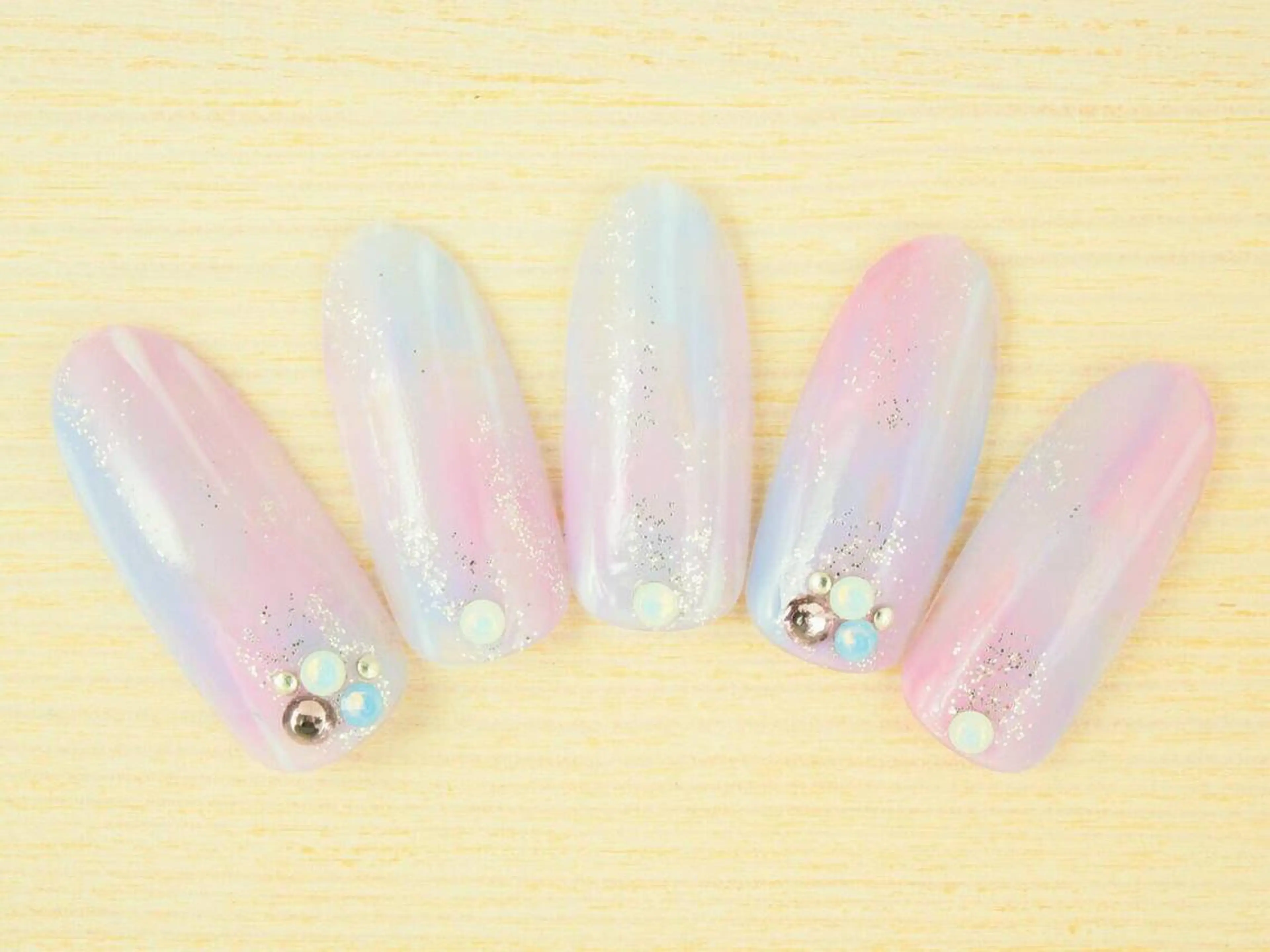 ネイル アートネイル ブルー private salon mieのネイルデザイン