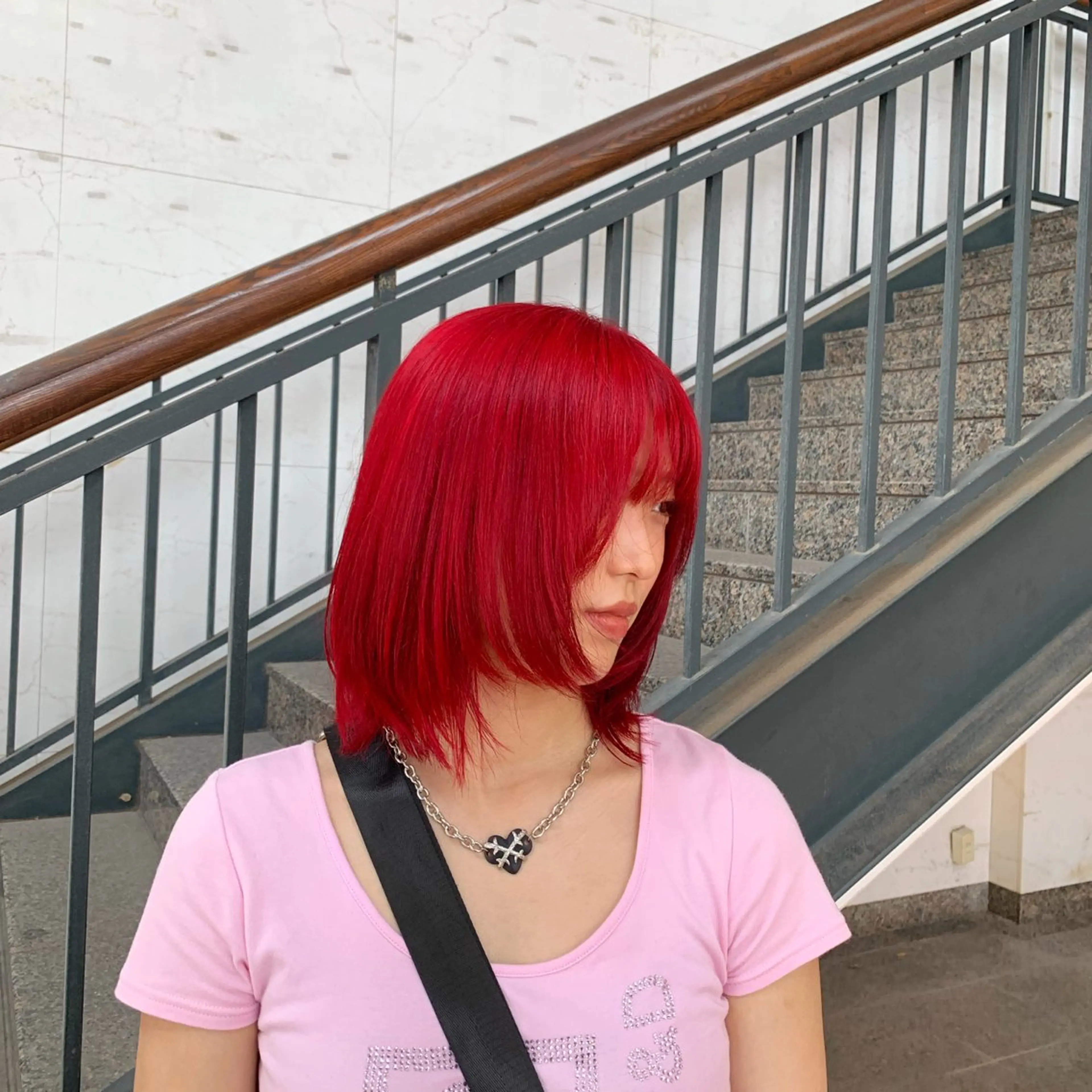 ミディアム カラー ヘアカラー トリートメント AMI🎀韓国ヘア keshiki大名のヘアスタイル