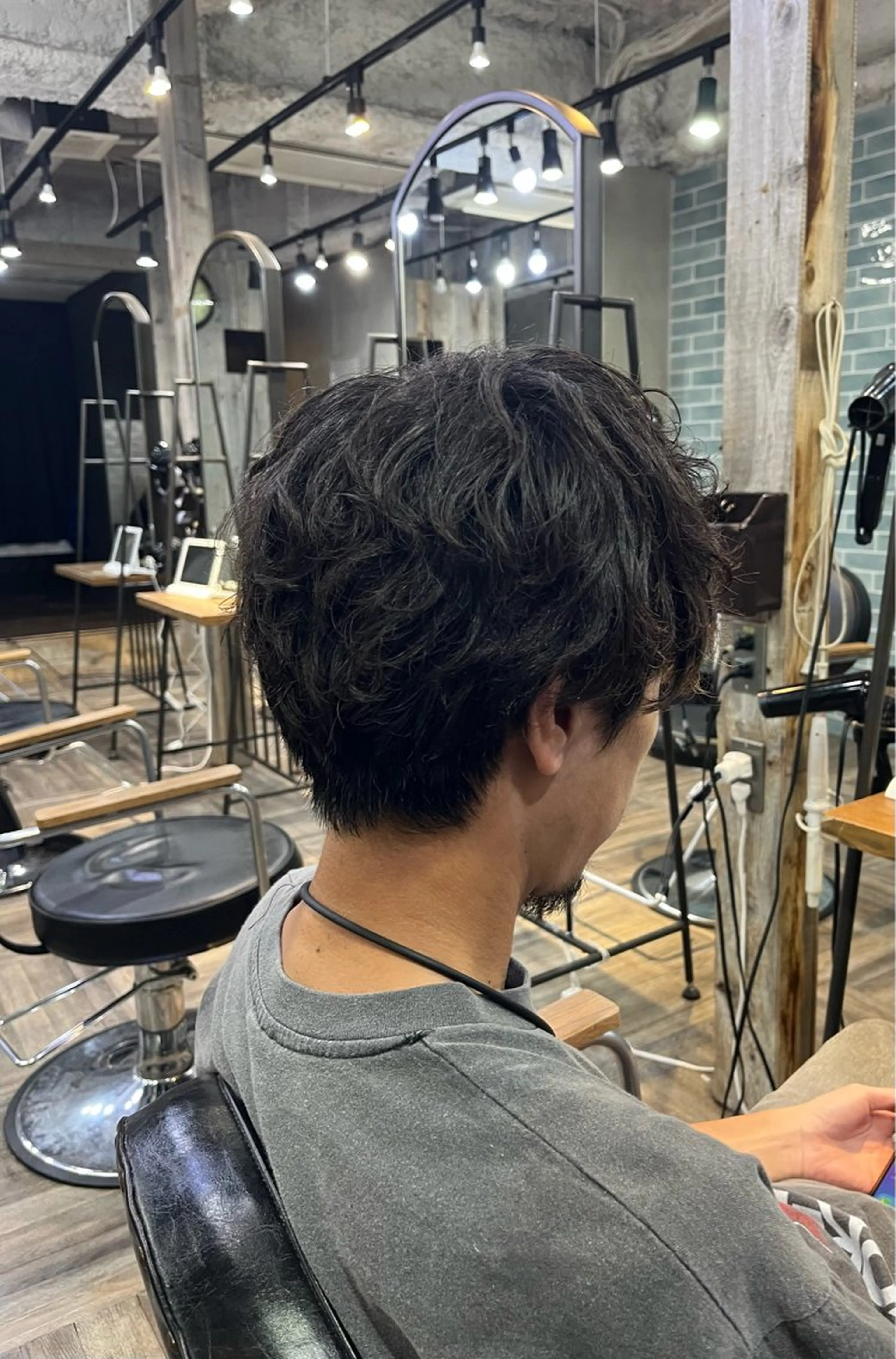 メンズカット＋無造作パーマの写真