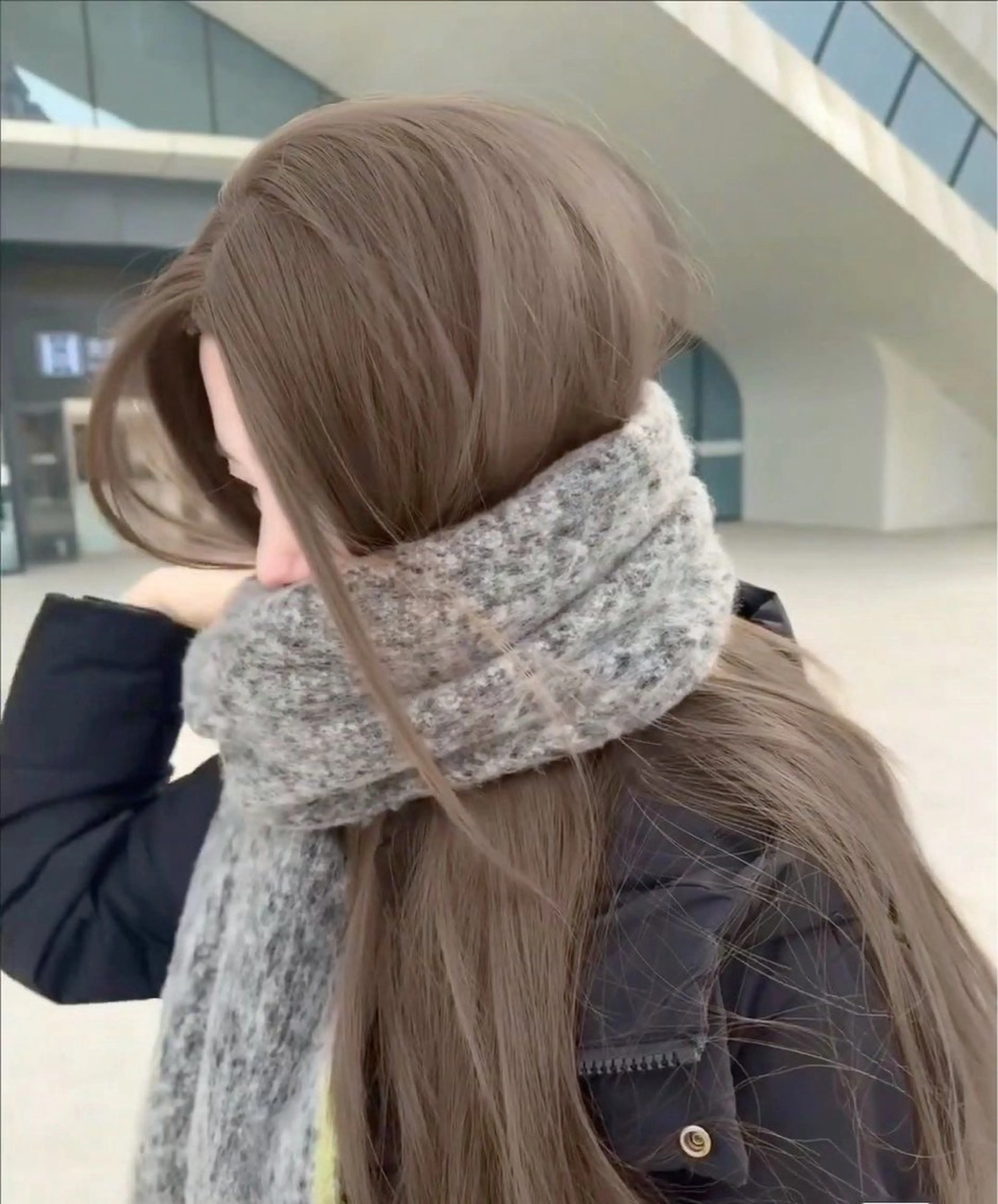 ロング カラー ヘアカラー 🤍韓国大人っぽ ベージュMAI🤍のヘアスタイル