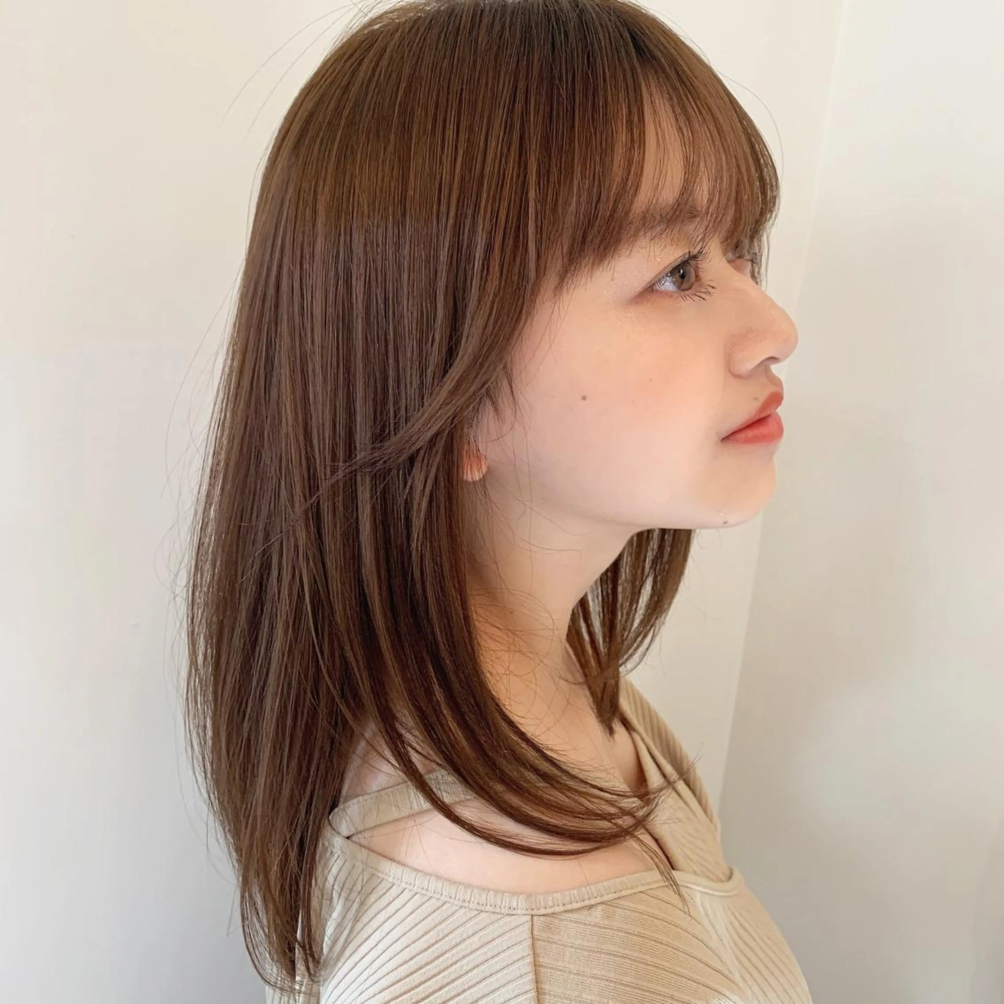 セミロング カラー ベージュカラー トリートメント park theSTANDARD所属・HARUKA ♡モデル募集中♡のヘアスタイル