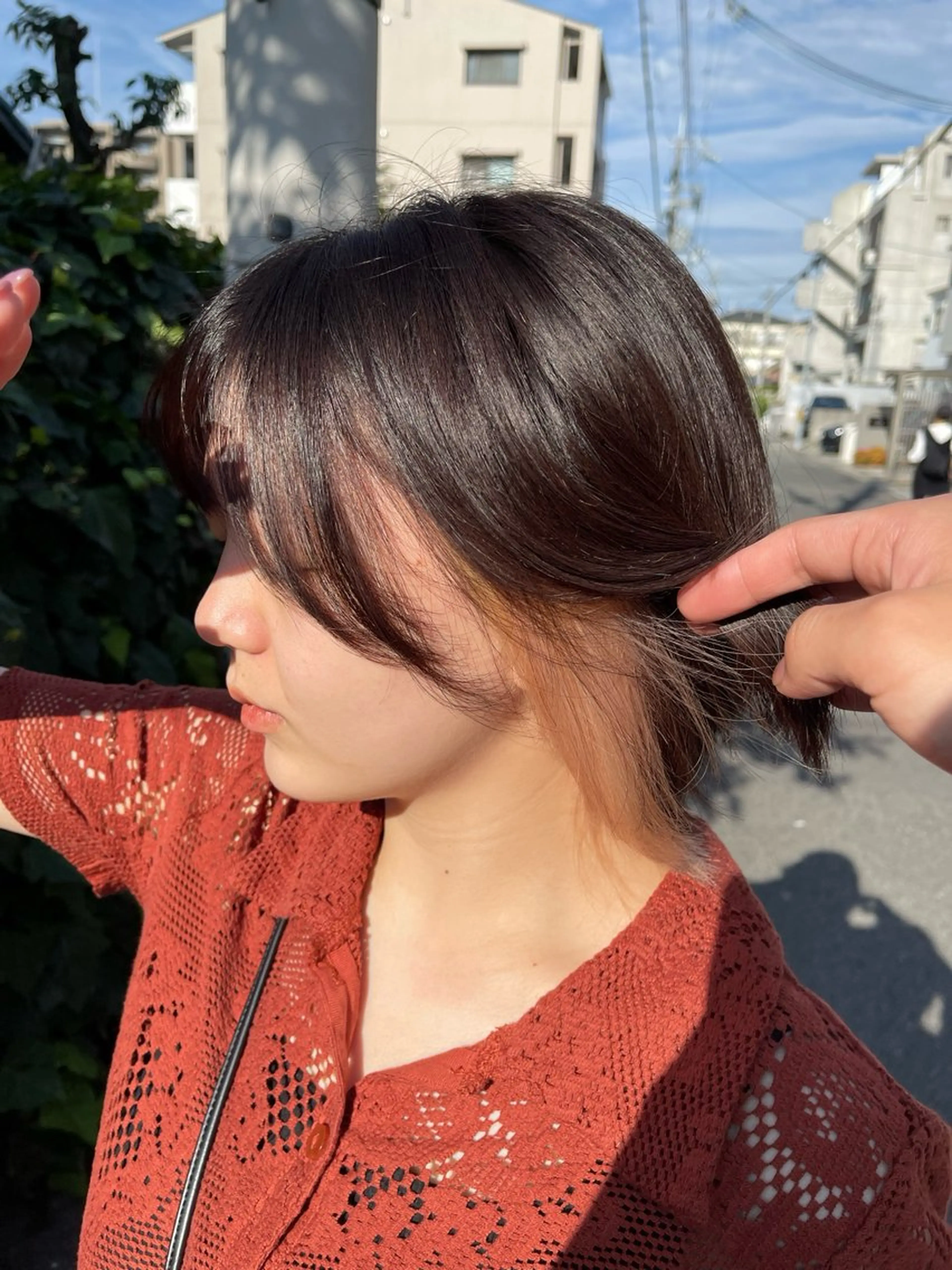 ミディアム カット ヘアカラー hair MILE.所属・ゆうだい モデル募集中のヘアスタイル