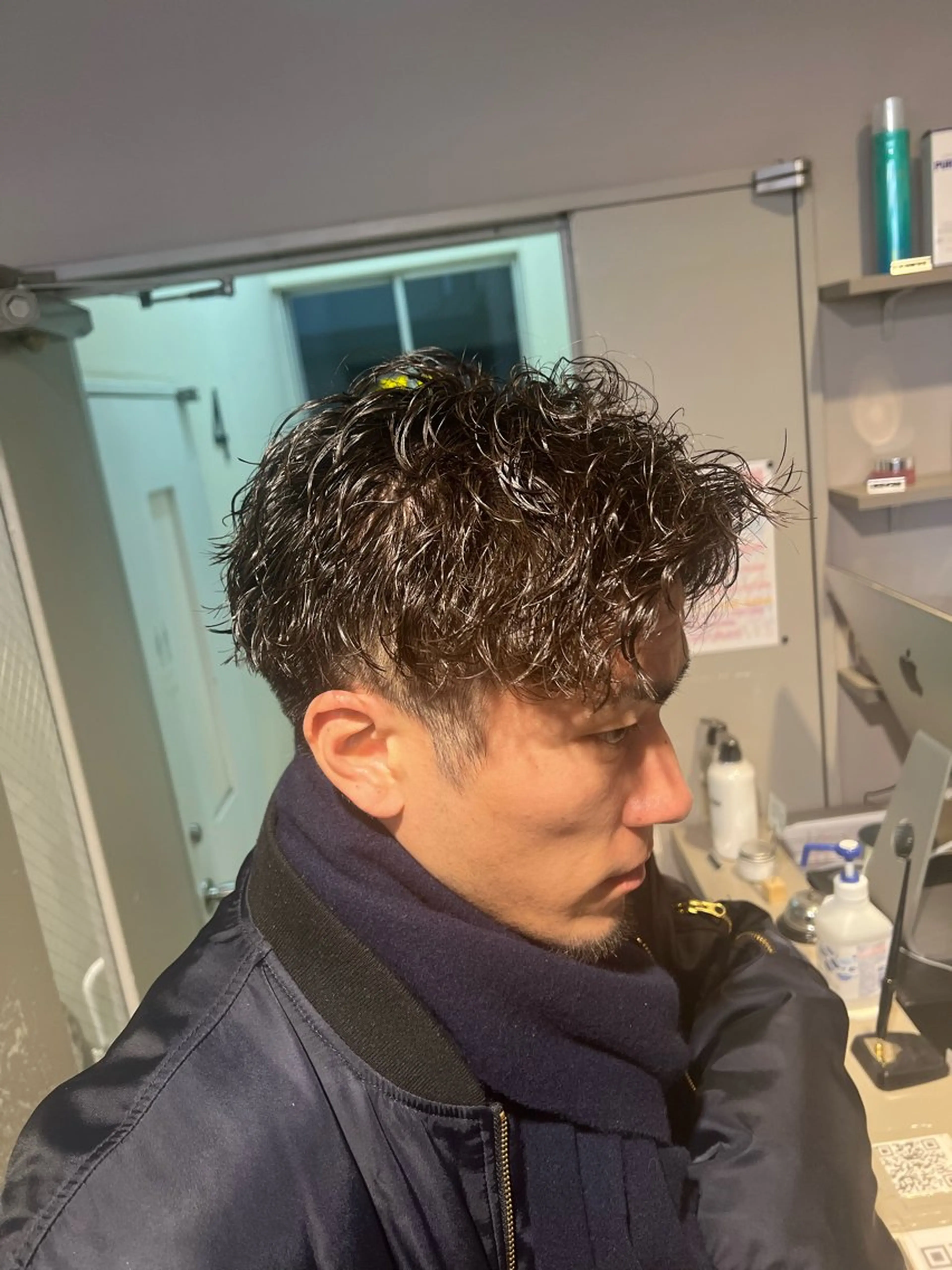 ショート カラー パーマ メンズ カット パーマ 韓国レイヤーカット /REIのヘアスタイル