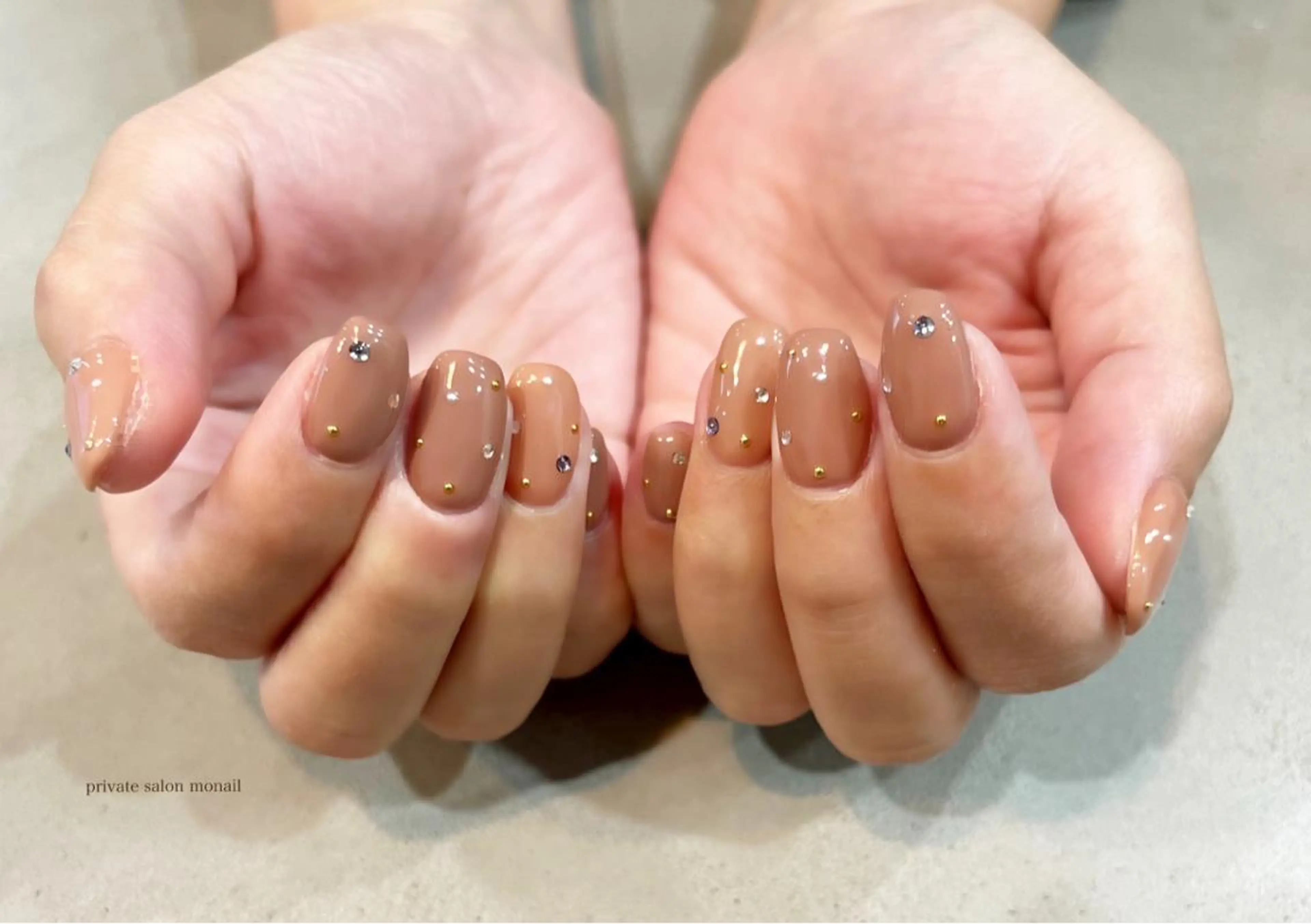 ネイル ストーンネイル ハンドネイル private  nail monail所属・nail salon monailのネイルデザイン