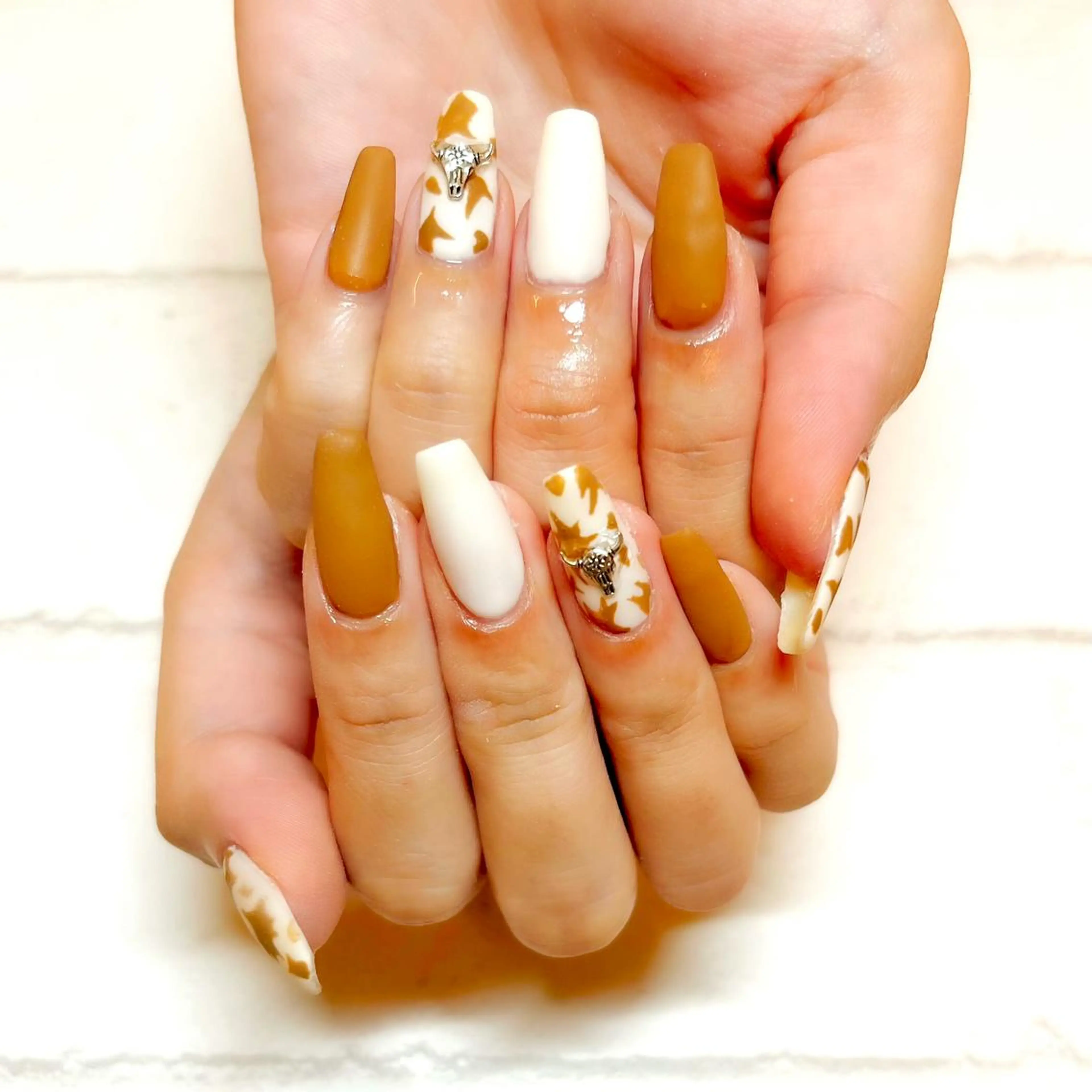 ネイル アニマル柄 🤎🧸 Aya 🧸🤎のネイルデザイン