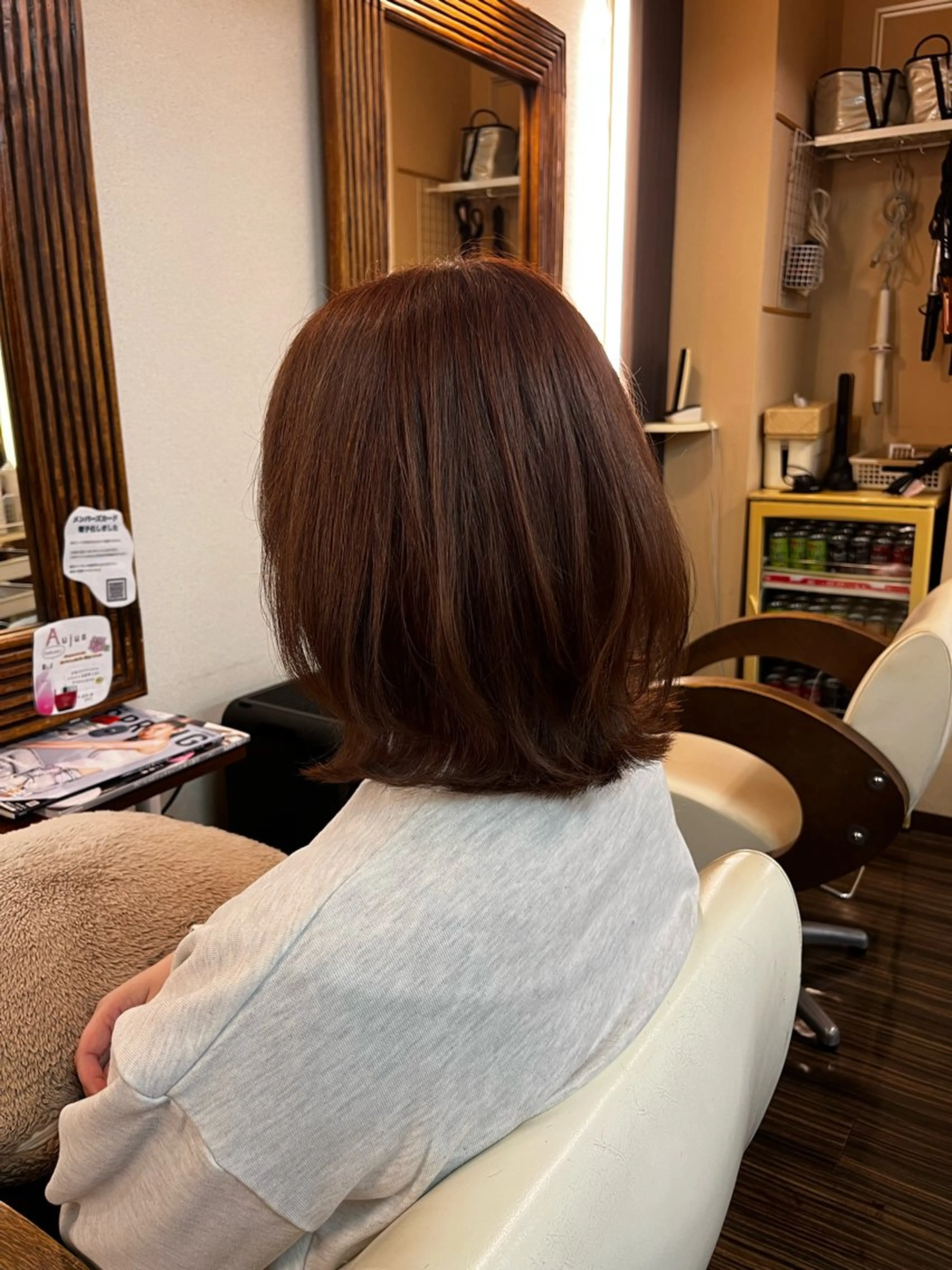 ミディアム カラー カット ヘアカラー トリートメント 西形 梨瑚のヘアスタイル