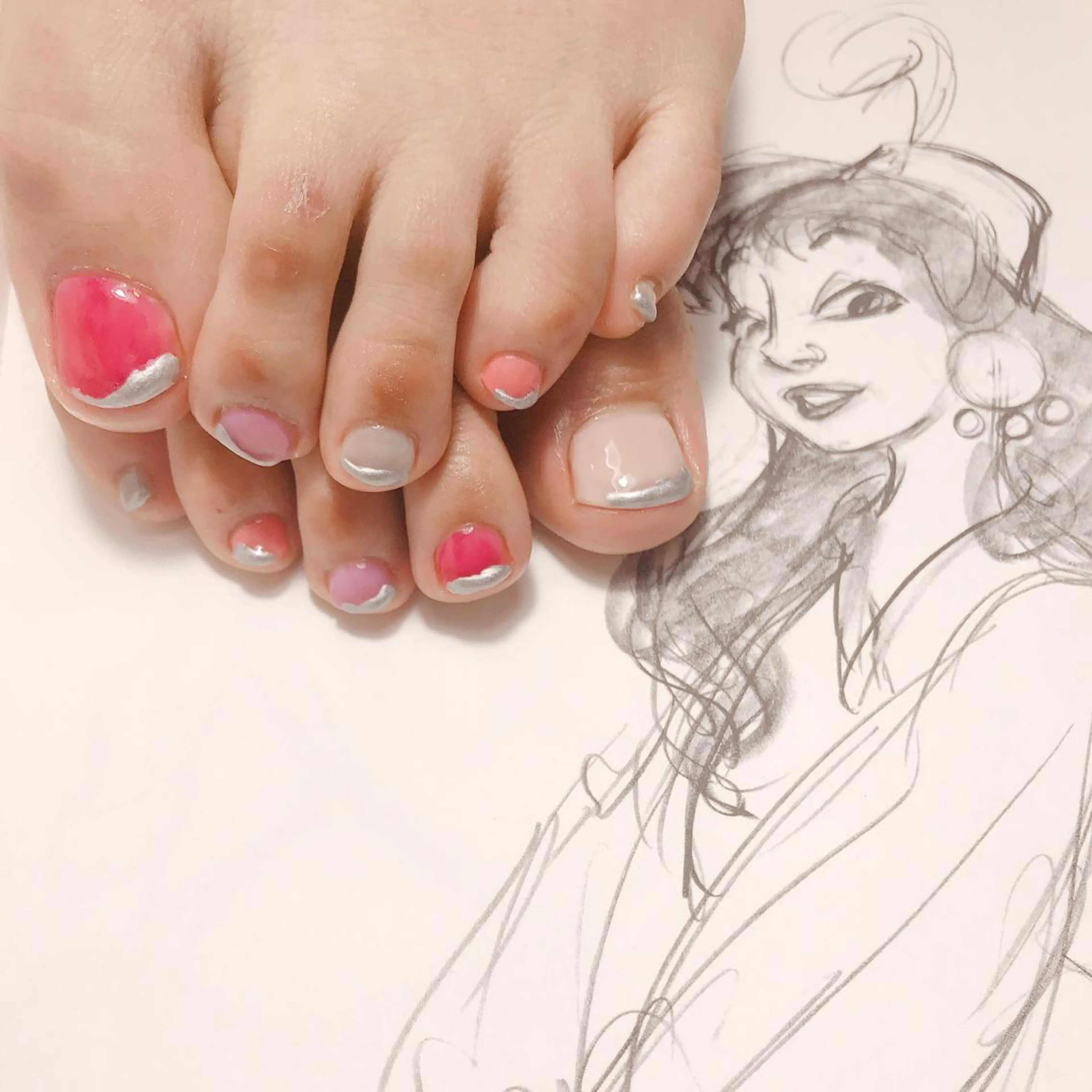 ネイル フットネイル フレンチネイル owlnail /持込みデザイン専門のネイルデザイン