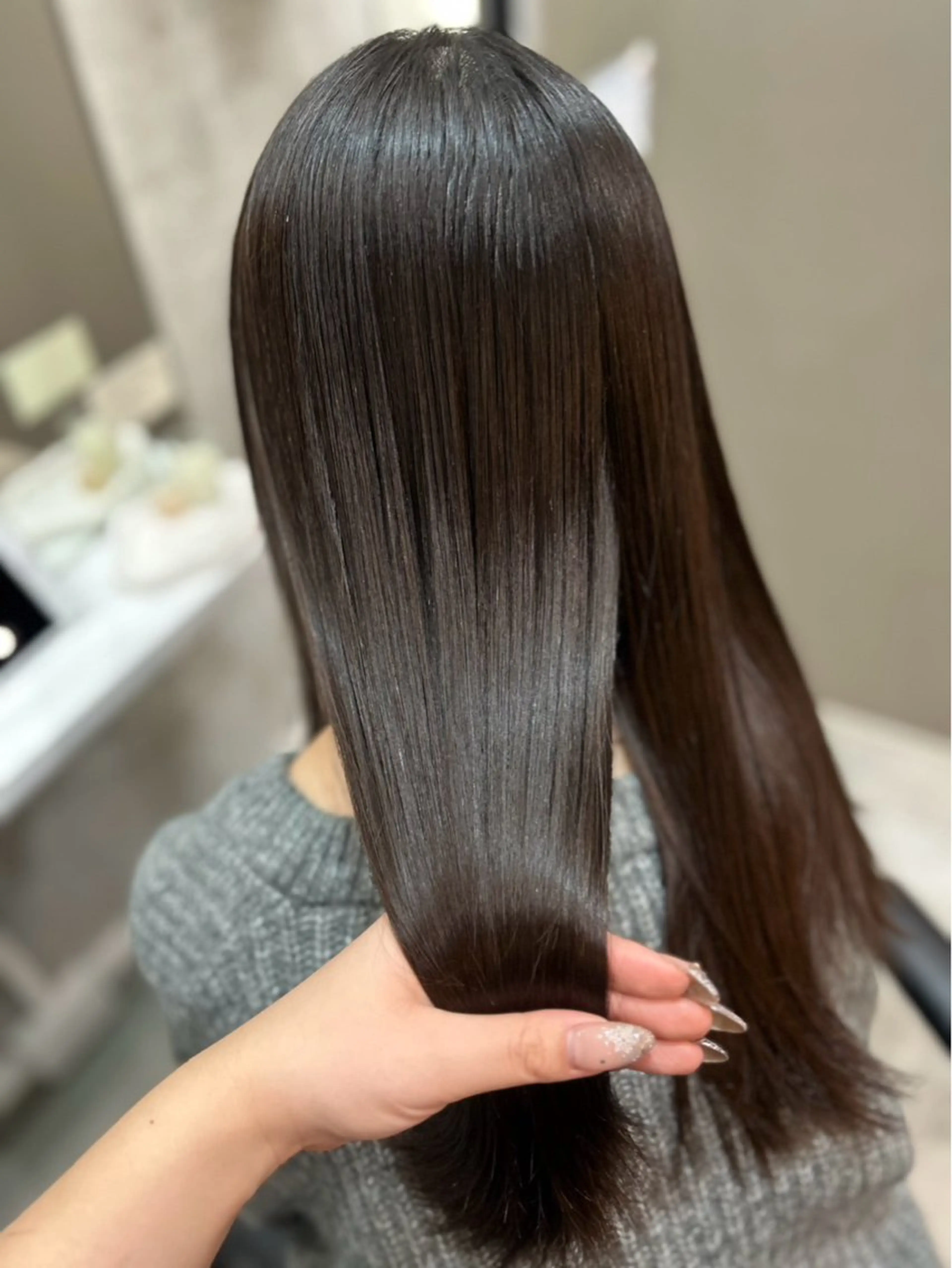 ロング 縮毛矯正 トリートメント 濱本 樹蘭のヘアスタイル