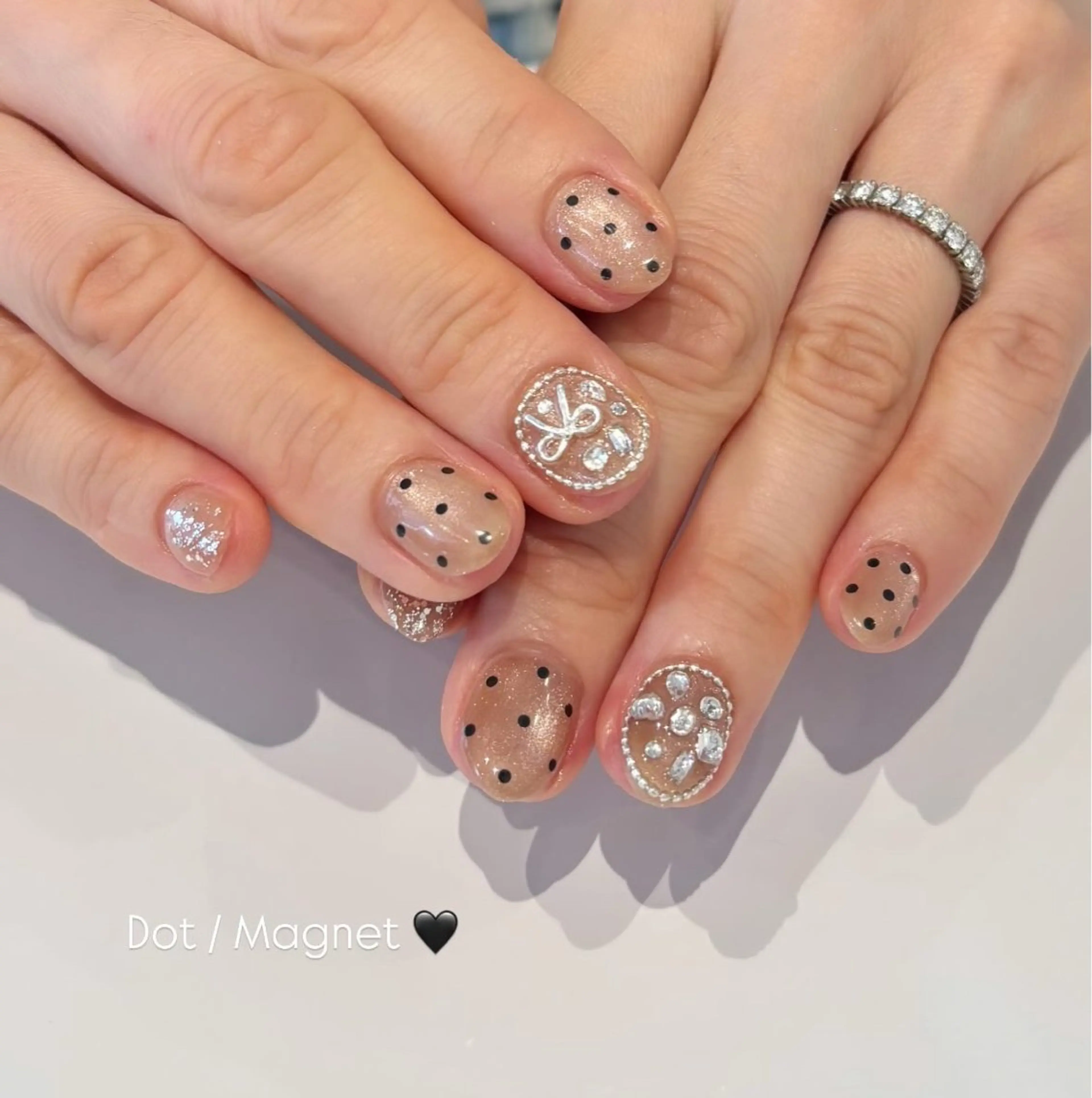 ネイル ドット ショートネイル ハンドネイル Ballie/ Mizukiのネイルデザイン