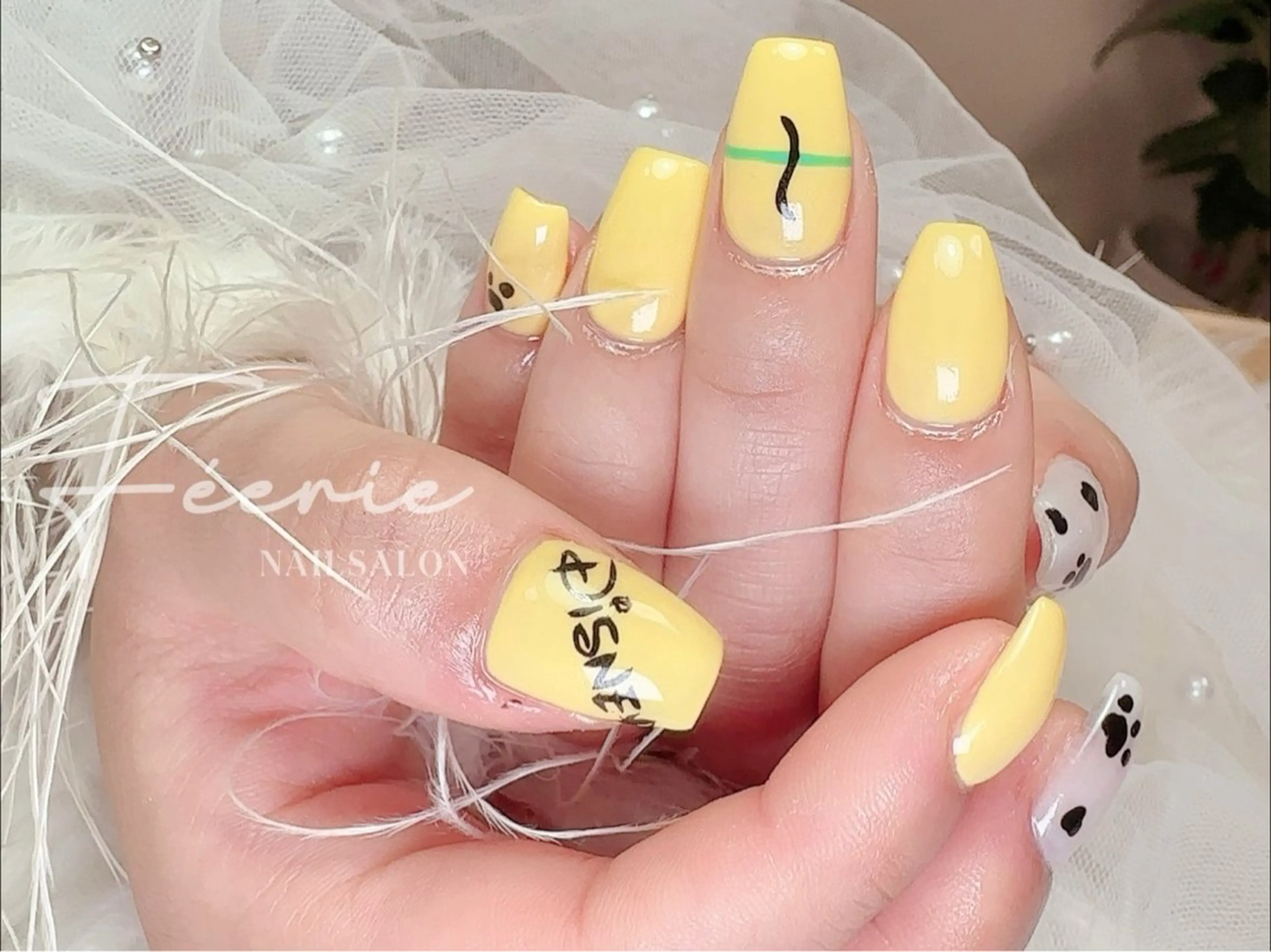 ネイル アートネイル 韓国ネイル マグネットネイル シンプルネイル ワンホンネイル ハンドネイル ハンドケア nail salon Feerieのネイルデザイン