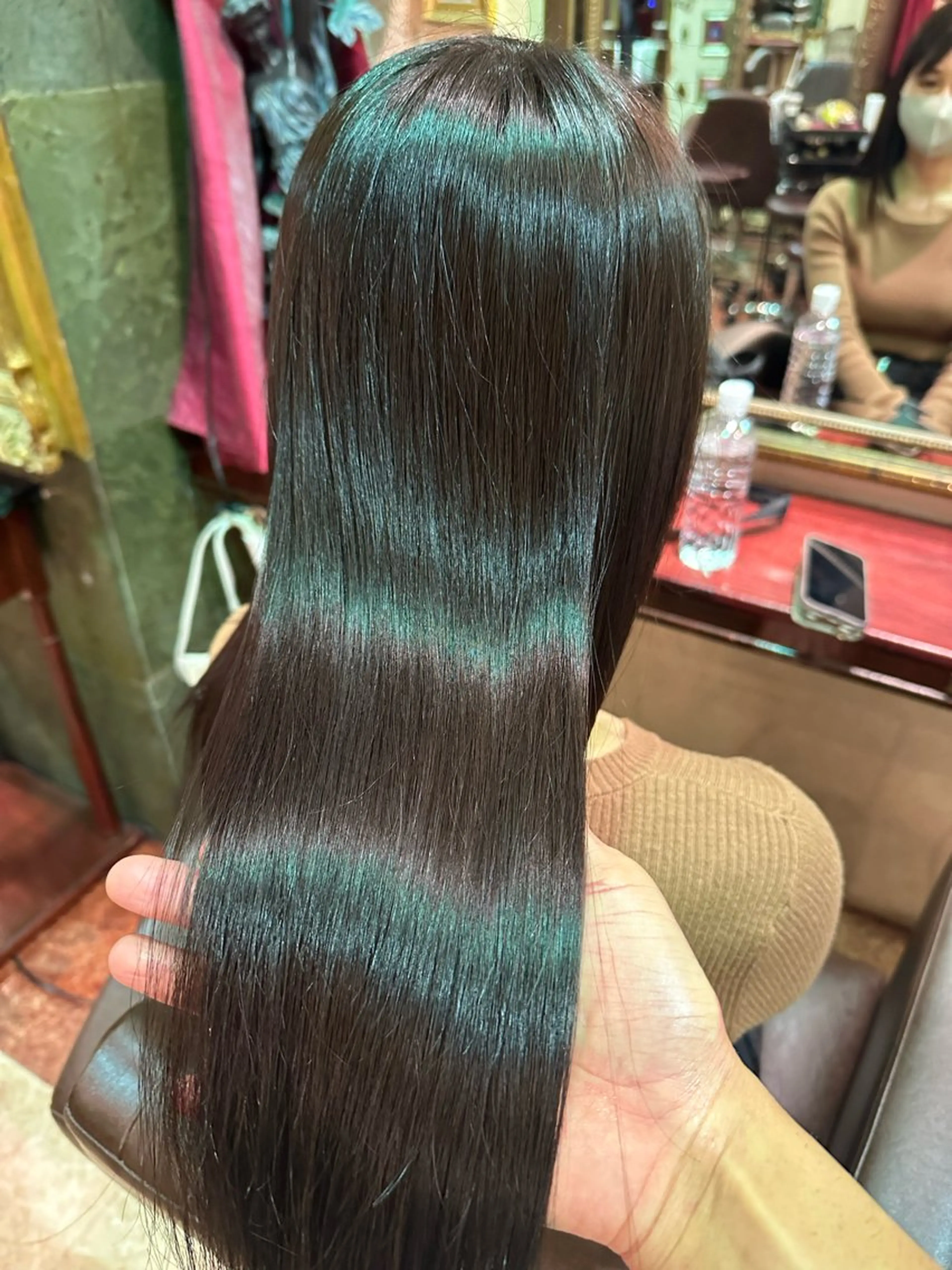 ロング カラー ベージュカラー グレージュ トリートメント カット ヘアカラー トリートメント 【レイヤー/韓国風 /髪質改善】RINのヘアスタイル