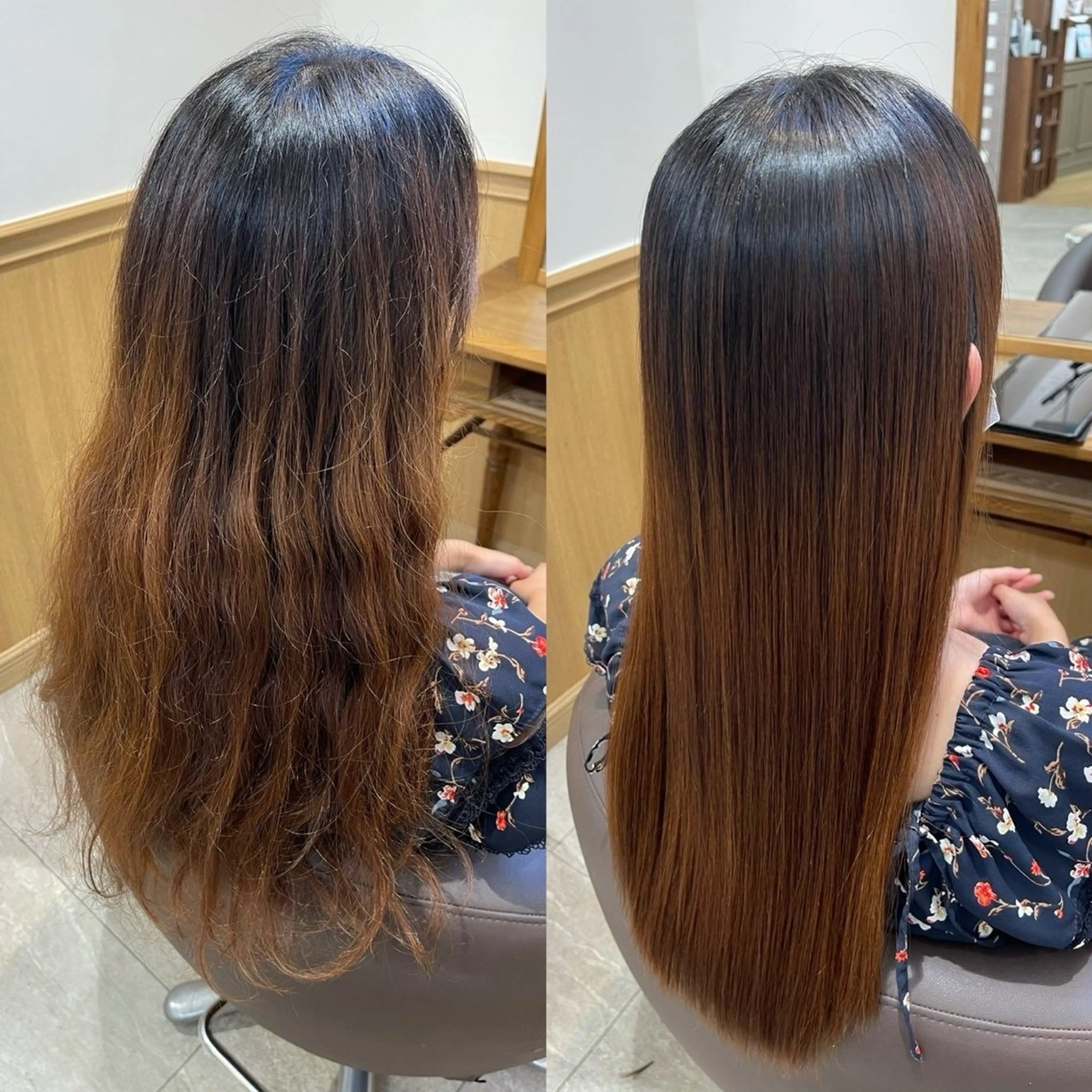 ロング 縮毛矯正 [自由が丘]ハヤカワ /縮毛矯正/髪質改善のヘアスタイル