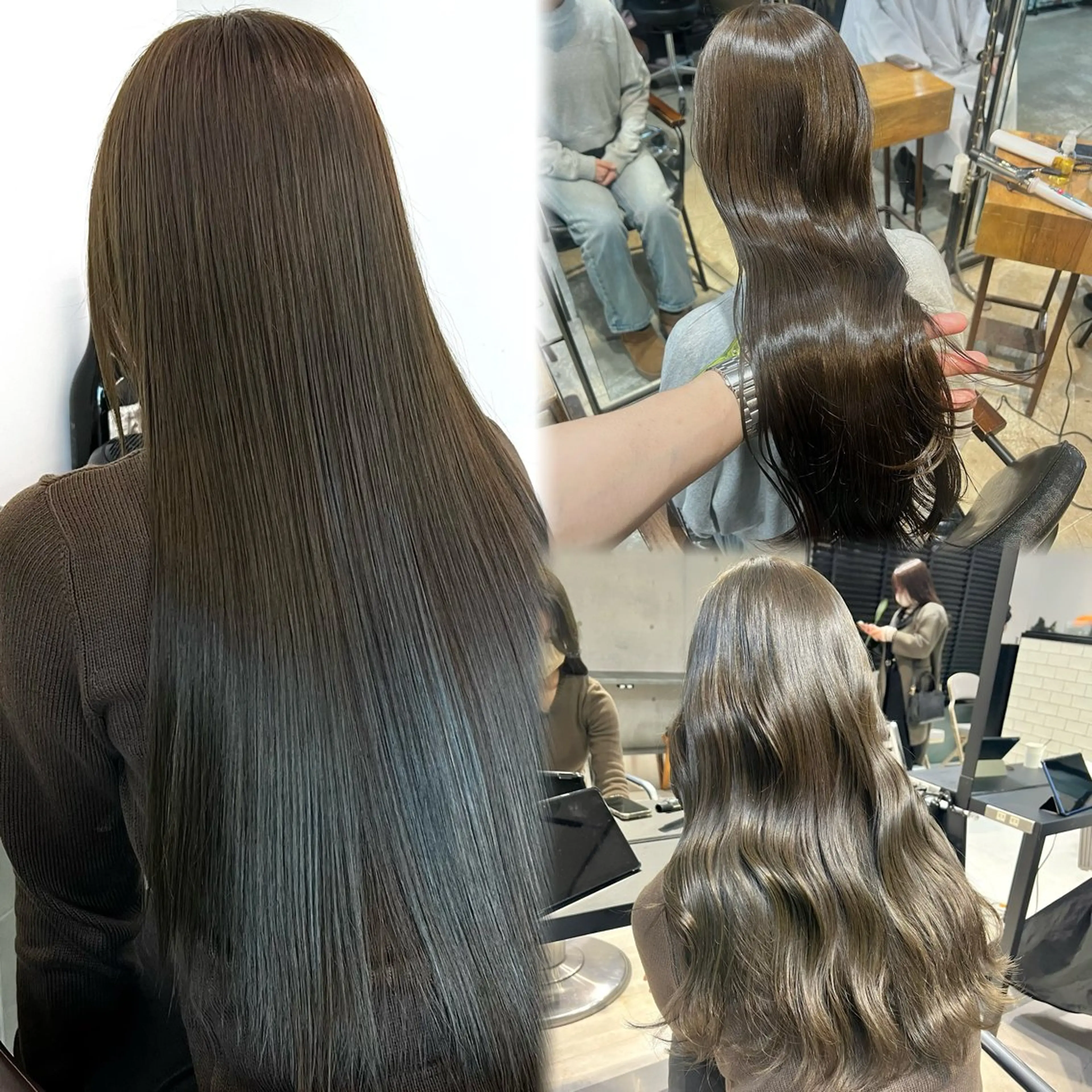 ロング カラー カット ヘアカラー トリートメント 赤みゼロ/透明感 カラー🌿KANTAのヘアスタイル