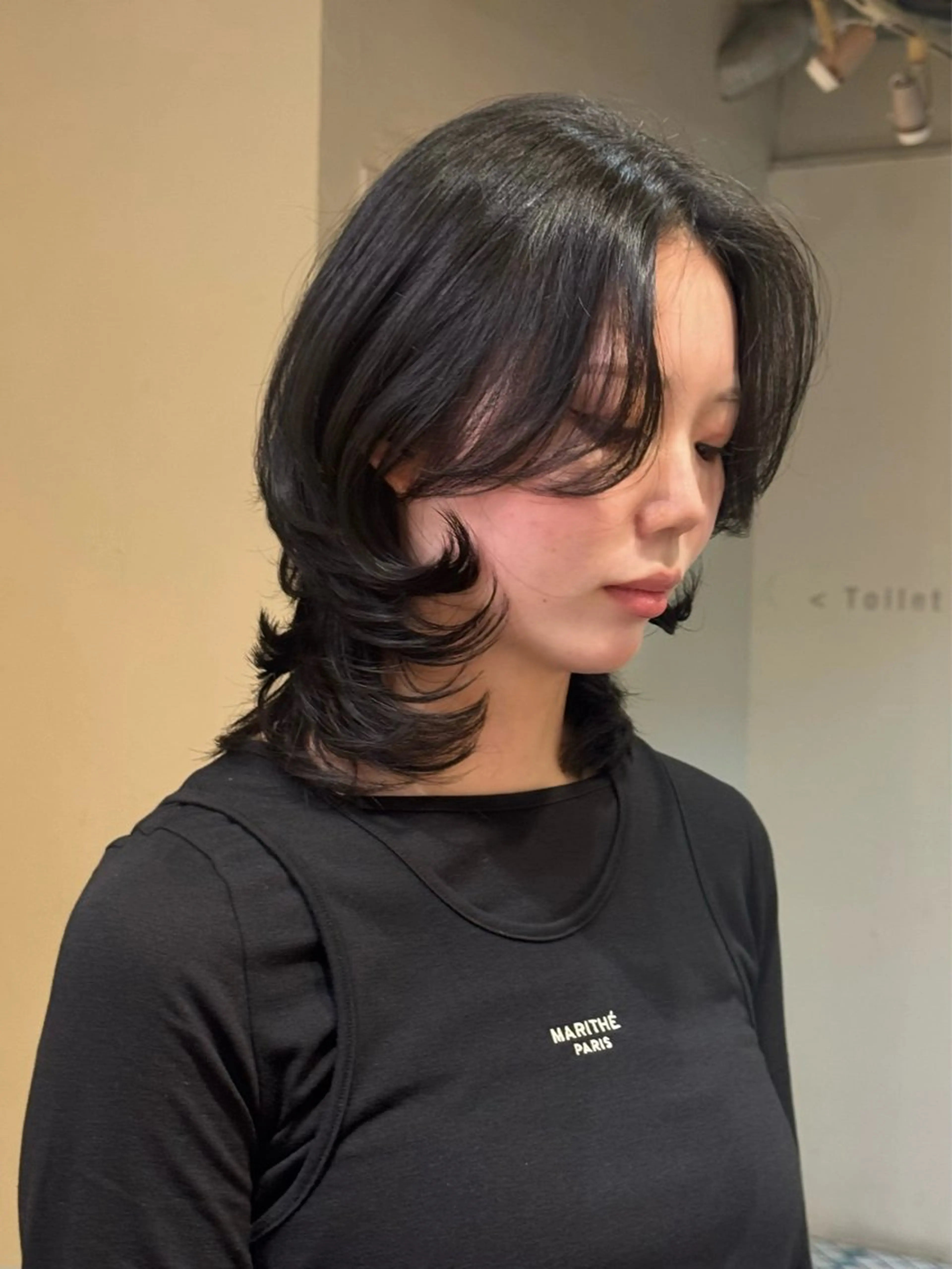 ミディアム カラー カット ヘアカラー ワンカールで盛れる レイヤー🎀Macoのヘアスタイル