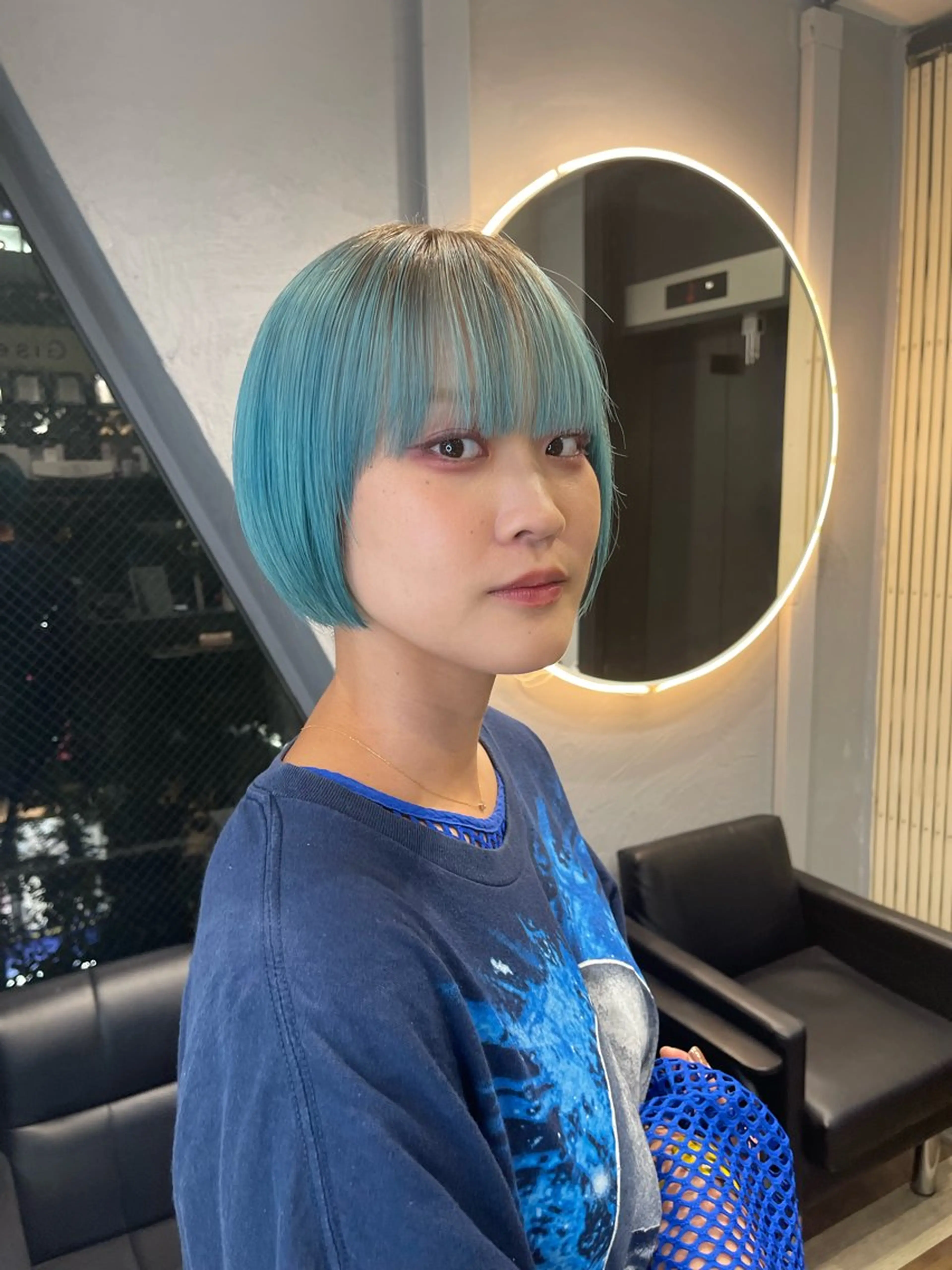 ミディアム TATSUブリーチ/ ミルクティーベージュのヘアスタイル