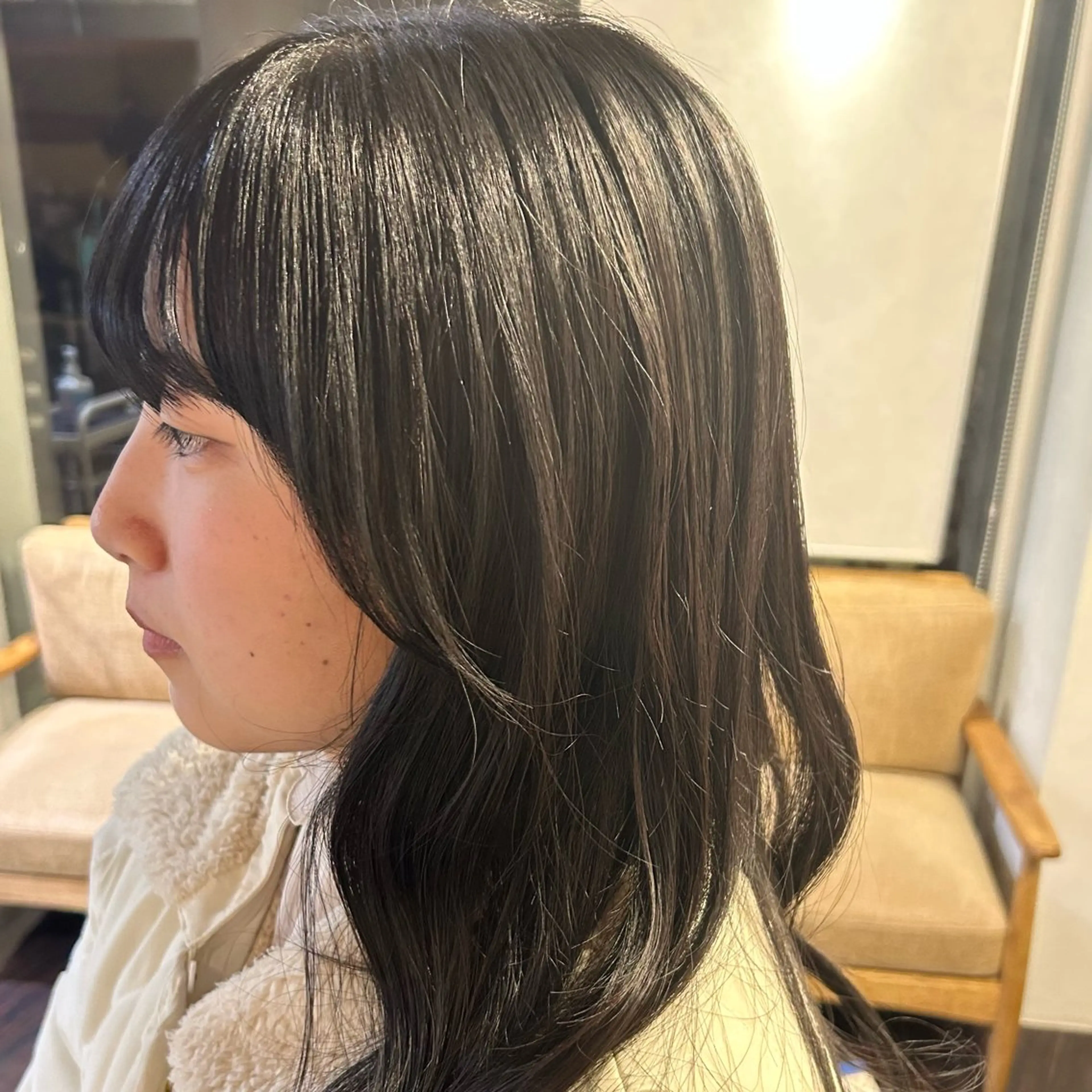 ロング カラー 顔周りカット アカマ レナのマツエク・マツパデザイン