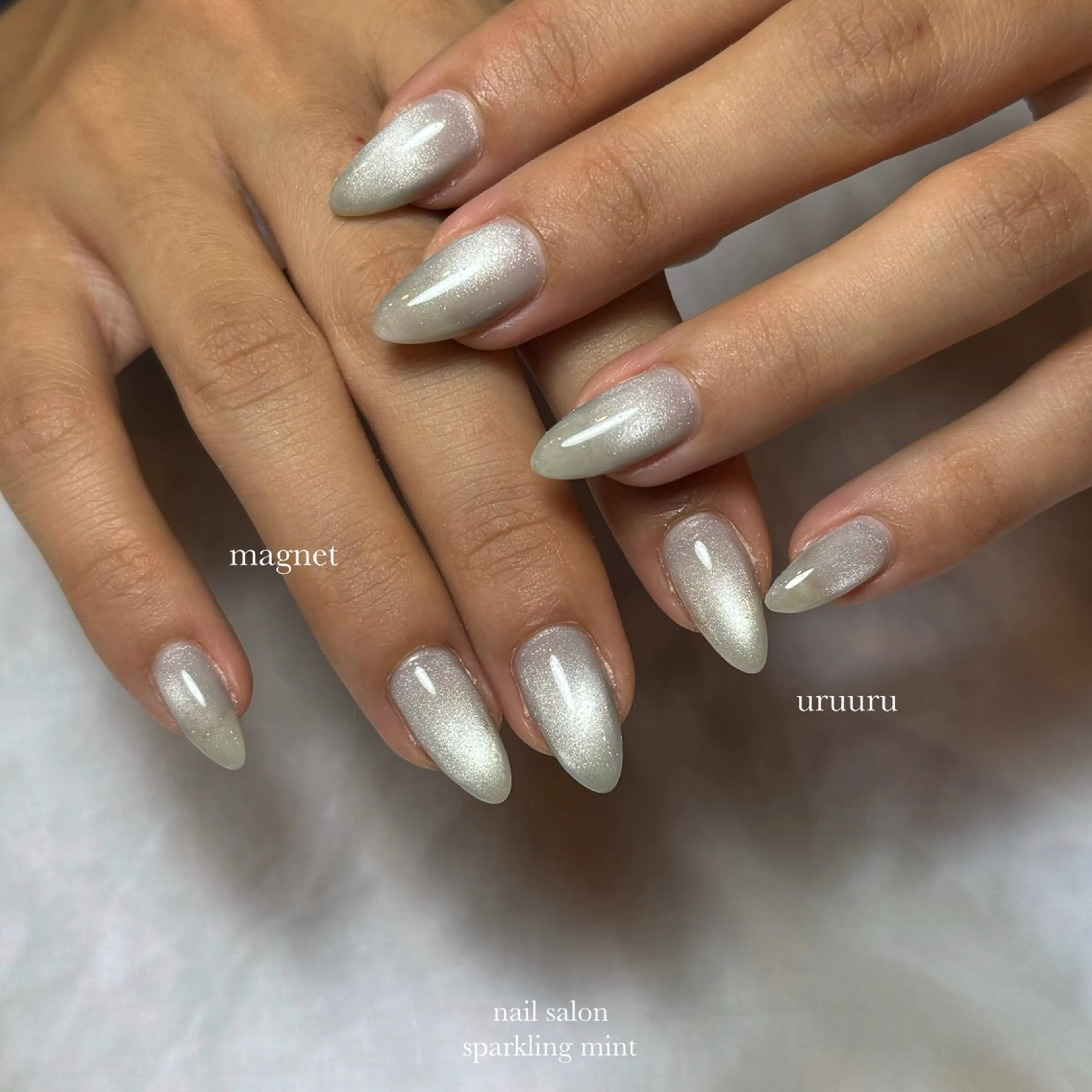 ネイル 氷ネイル・うるうるネイル sparkling mint【スパークリングミント】所属・natsuki 🎀💎モデル様募集のネイルデザイン