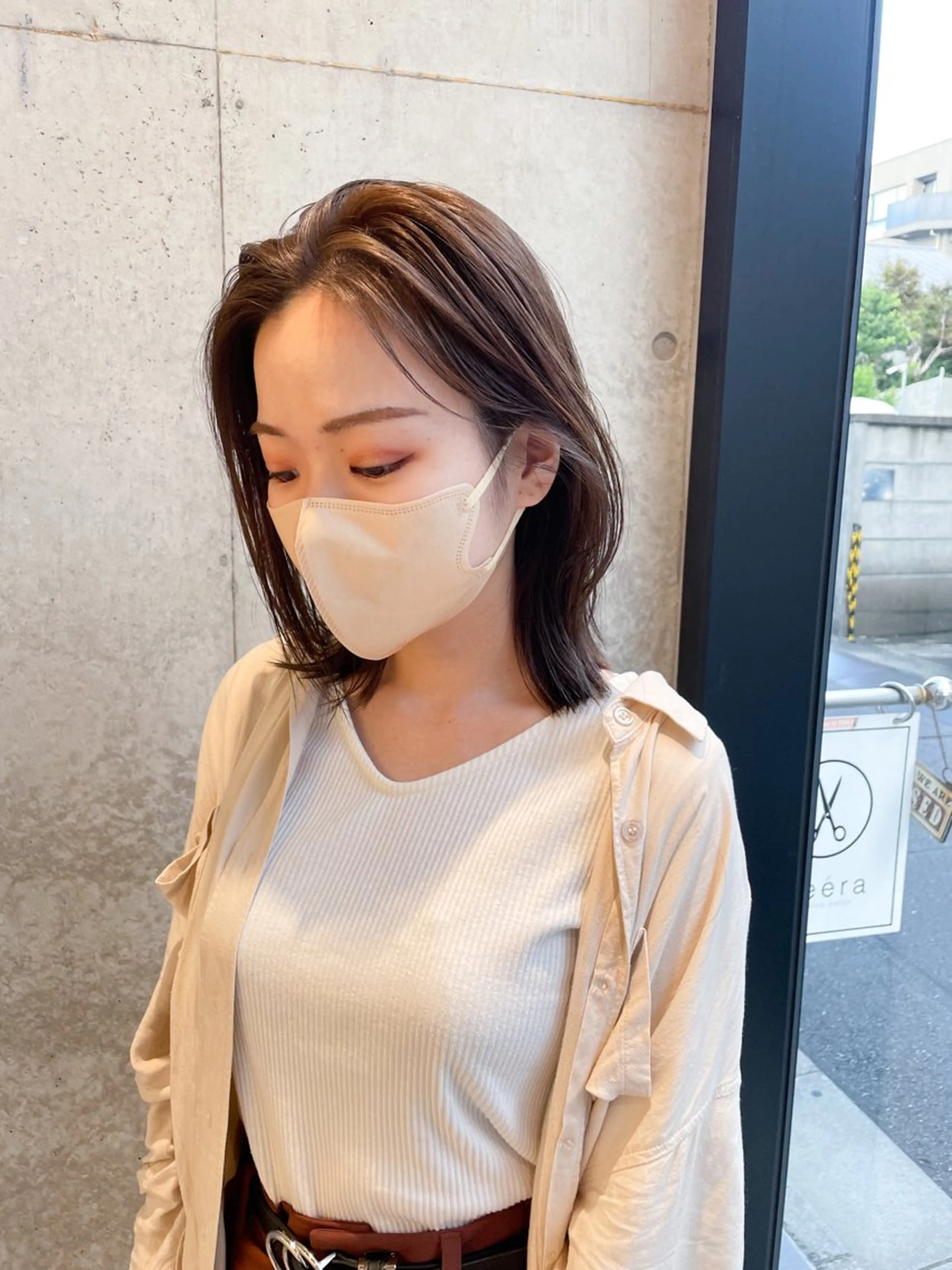 ミディアム カラー ヘアアレンジ ミニボブ/ブリーチ 🌈MISATOのヘアスタイル