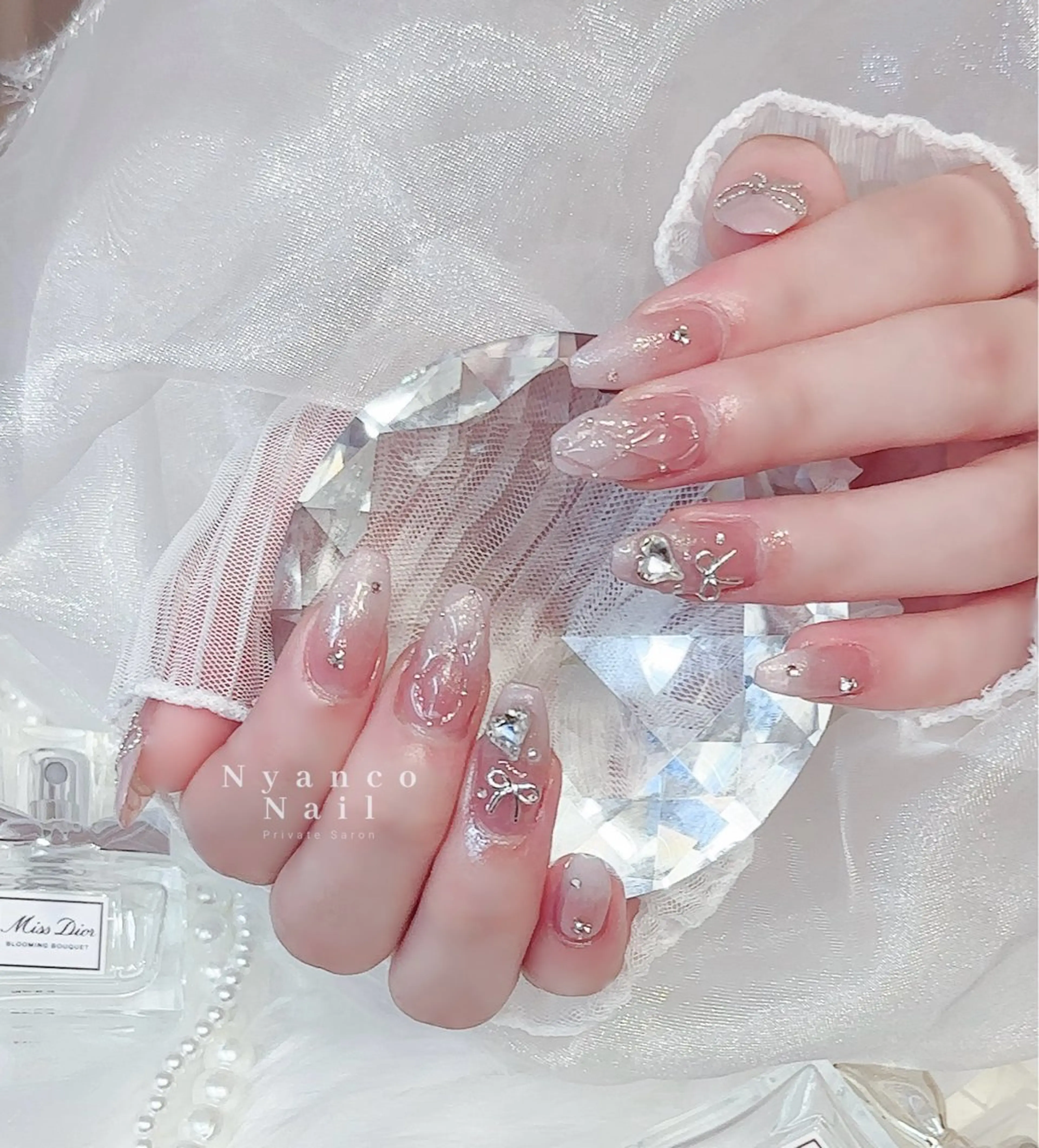 💗長さだし＋韓国ワンホンネイル💅の写真