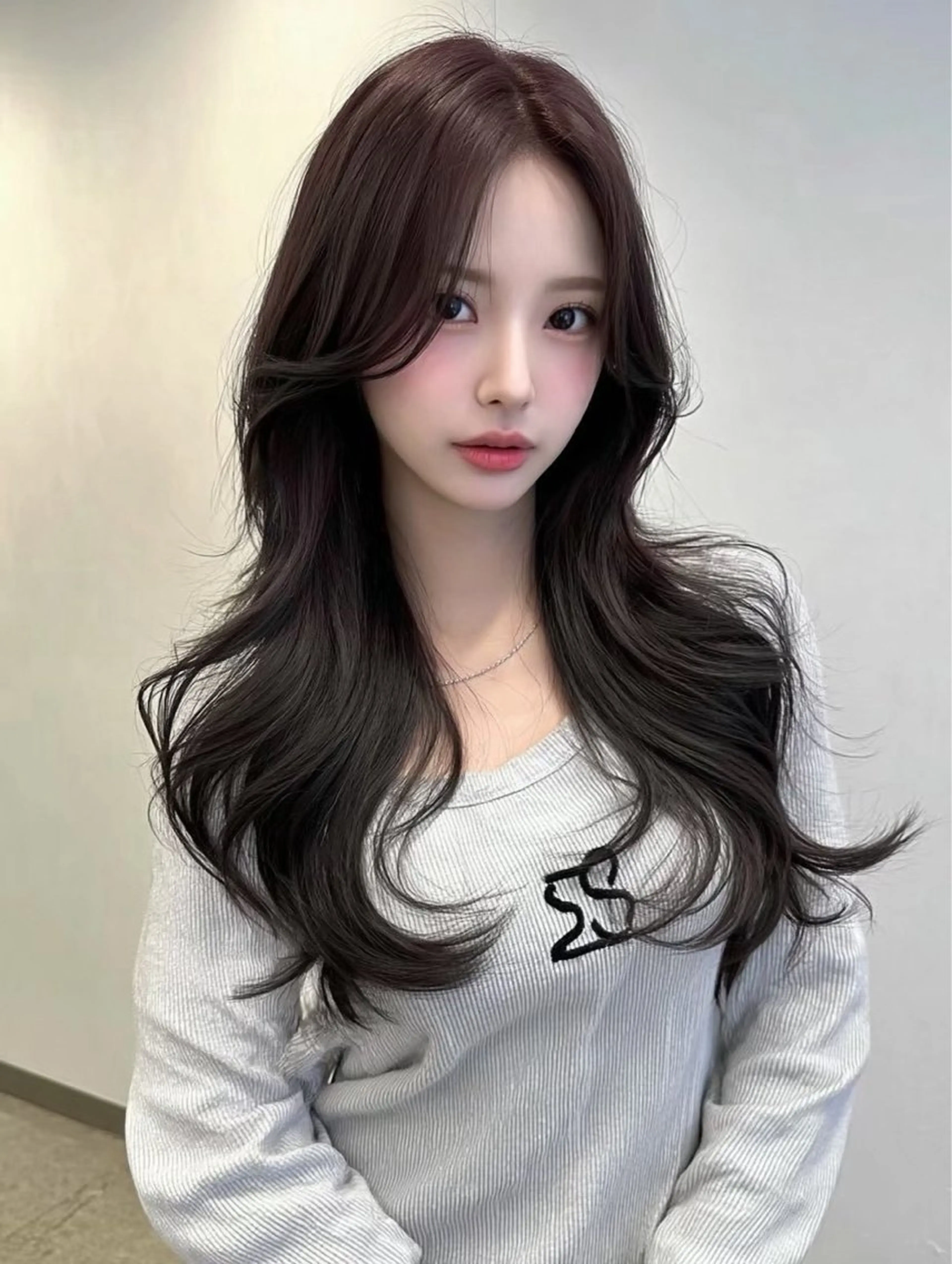 ロング 髪質改善 韓国風ヘア トリートメント カット ヘアカラー トリートメント 韓国ヘア/透明感カラ ー/梅田/ayanoのヘアスタイル