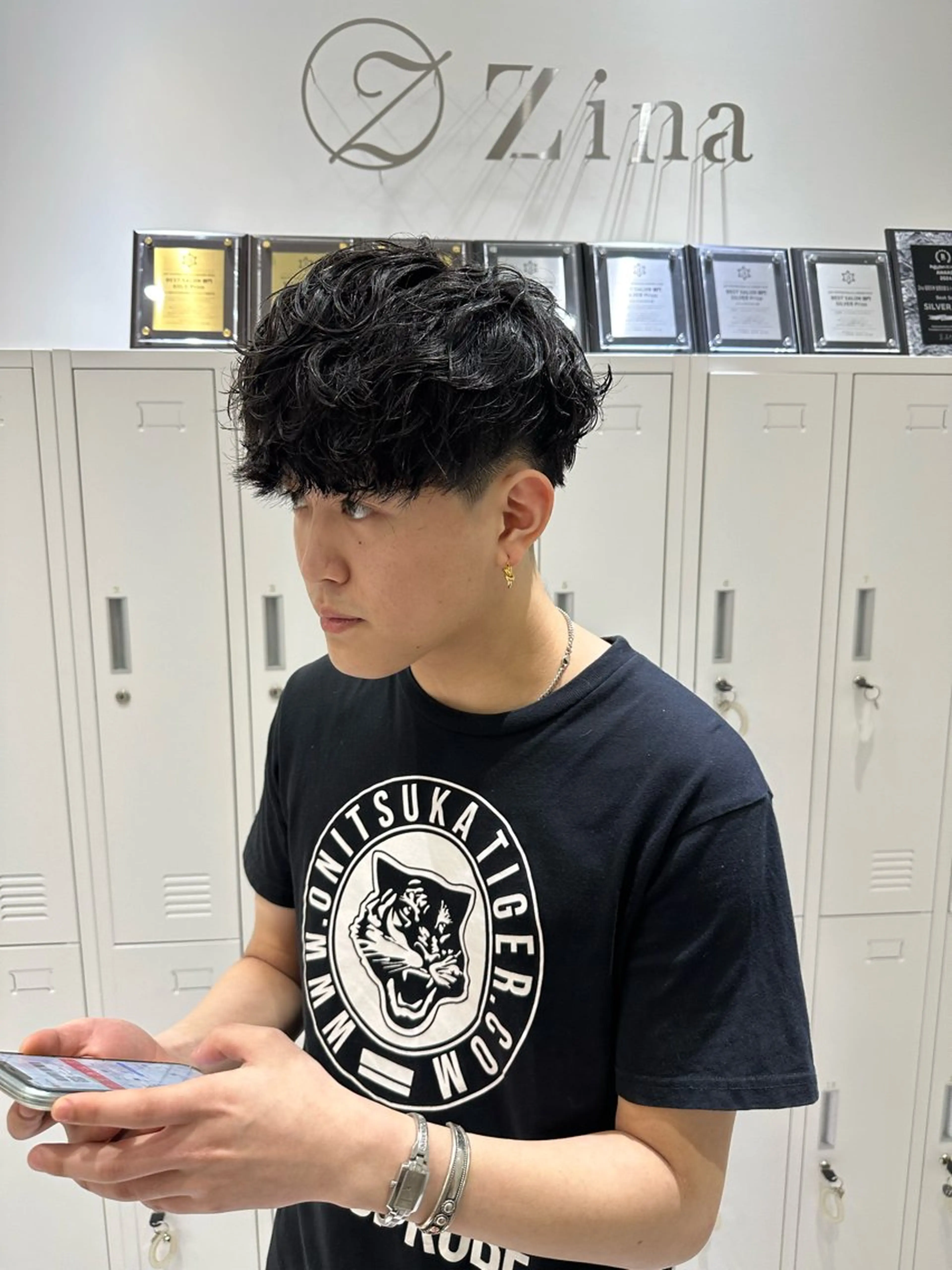 パーマ メンズ 韓国ヘア/艶髪ロング グレージュ/kanaのヘアスタイル