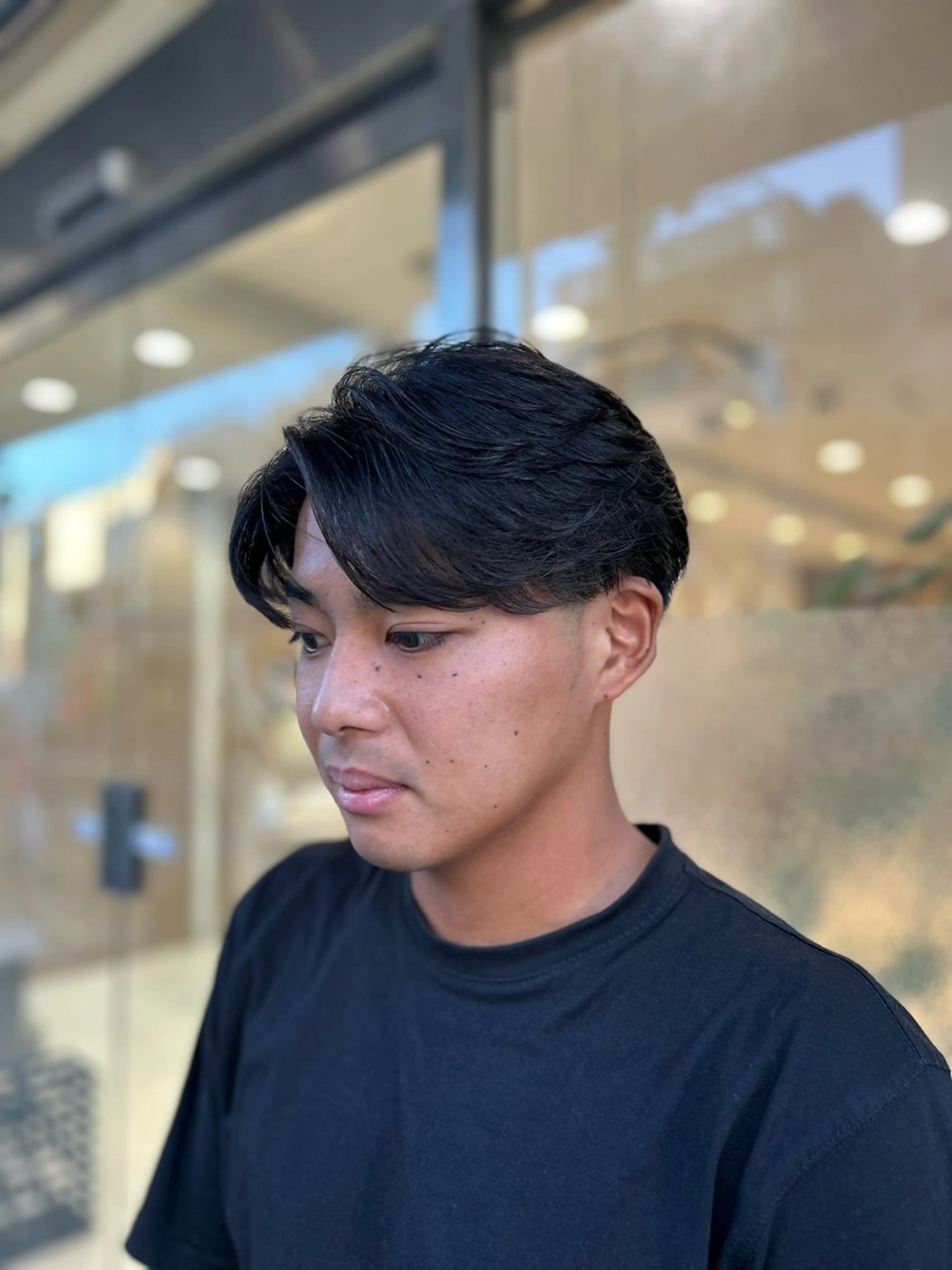 ショート パーマ メンズ カット パーマ ヘアセット メンズパーマ/ ハイトーン/Runoのヘアスタイル