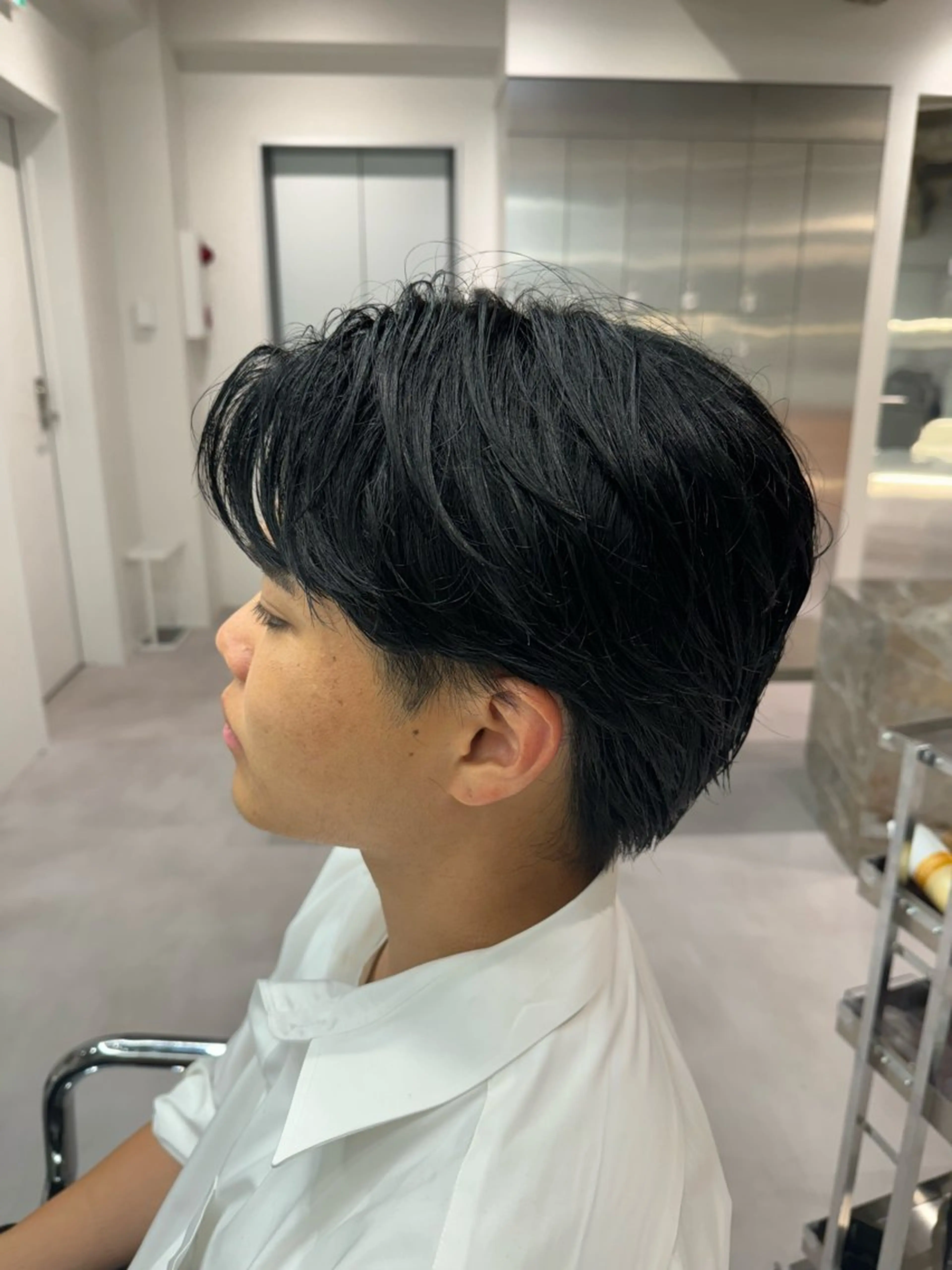 カラー パーマ メンズ 黒髪 ブリーチ/パーマ特化 片平和寿のヘアスタイル