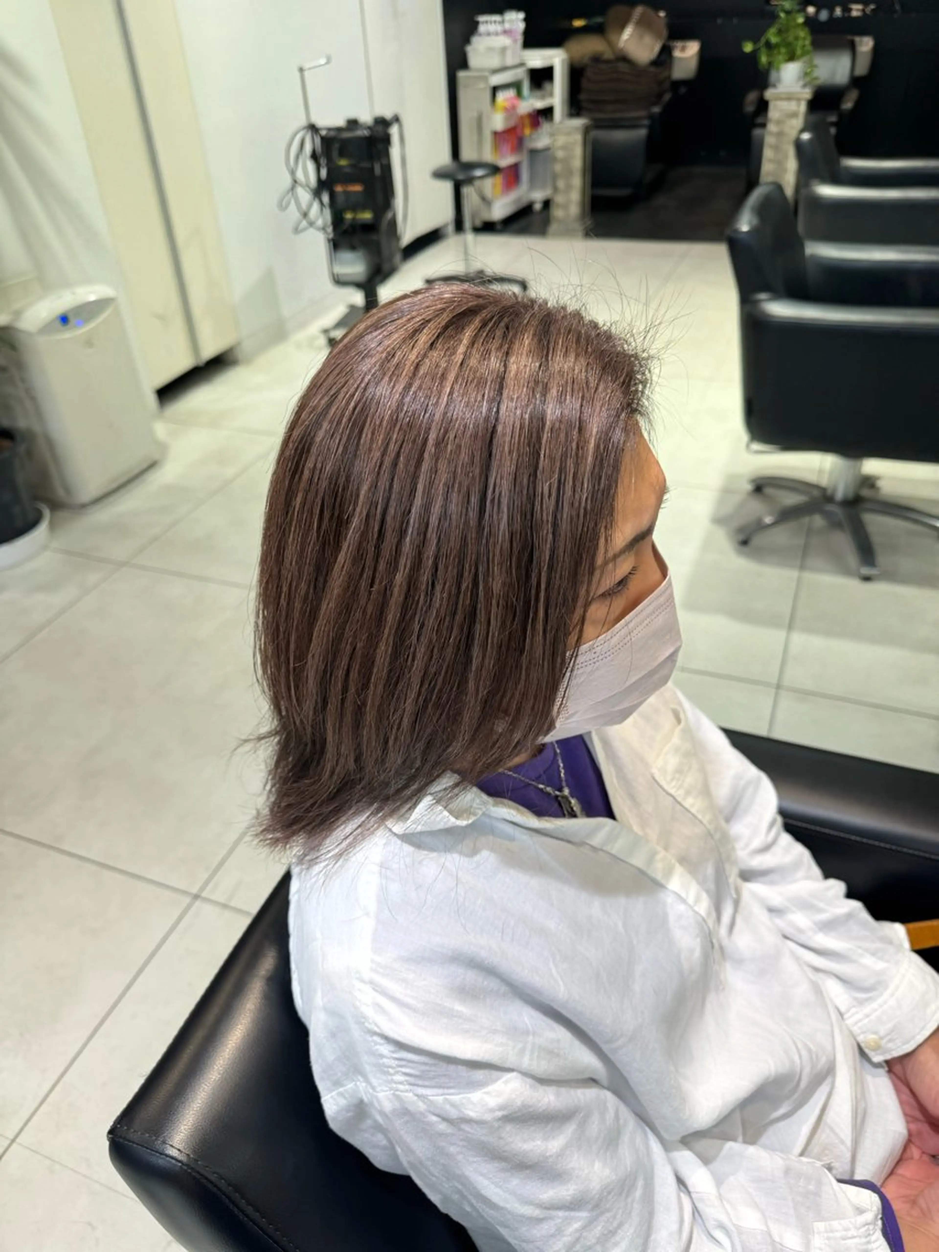 カラー ハイライトカラー 笠原未稀/カット・ ブリーチ無しカラーのヘアスタイル