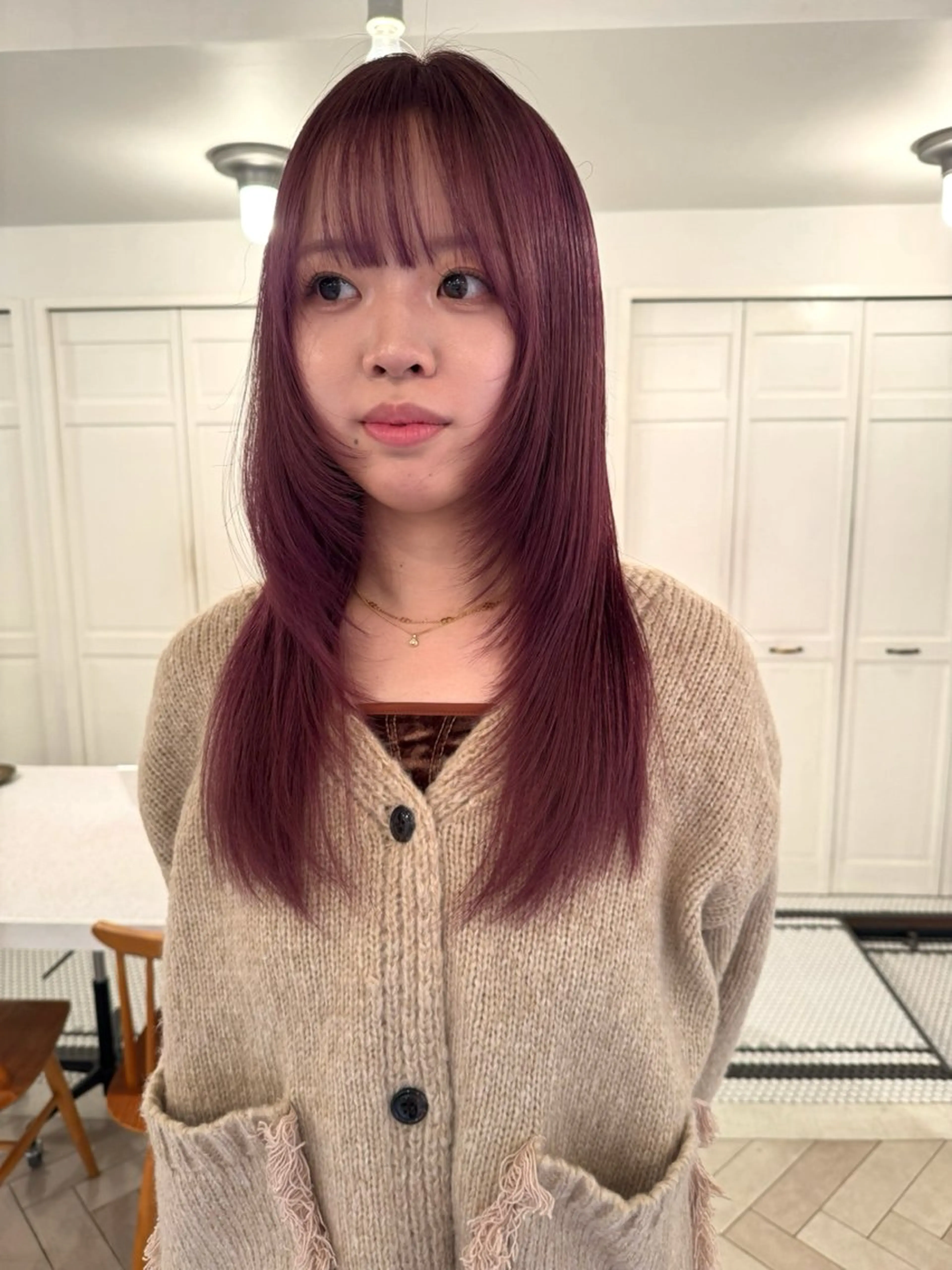 カラー カット ヘアカラー ブリーチカラー🎀 韓国風/寺門美優のヘアスタイル