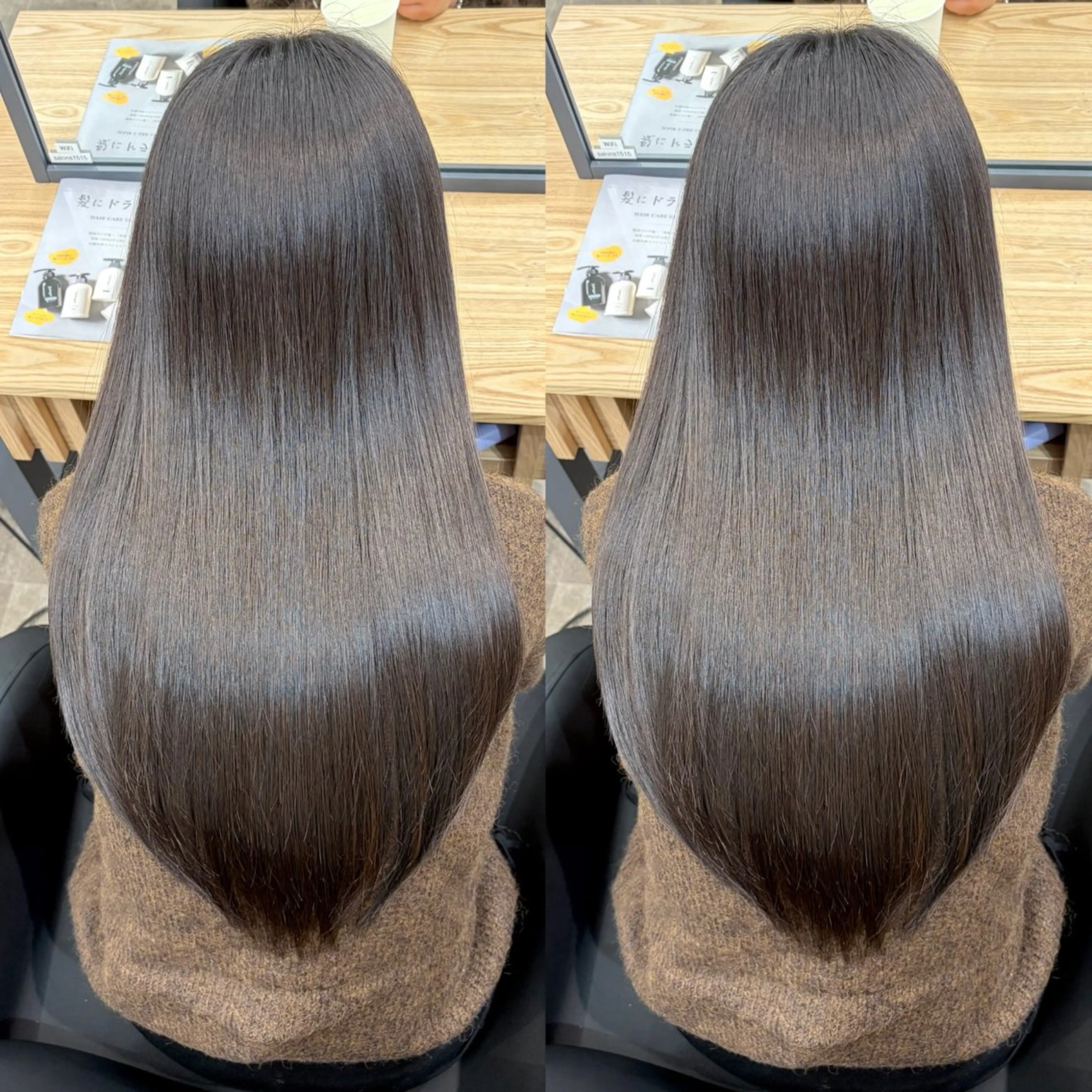 ロング カット 縮毛矯正 🫧艶髪レイヤー/韓 国ボブ💎石川遥💎のヘアスタイル